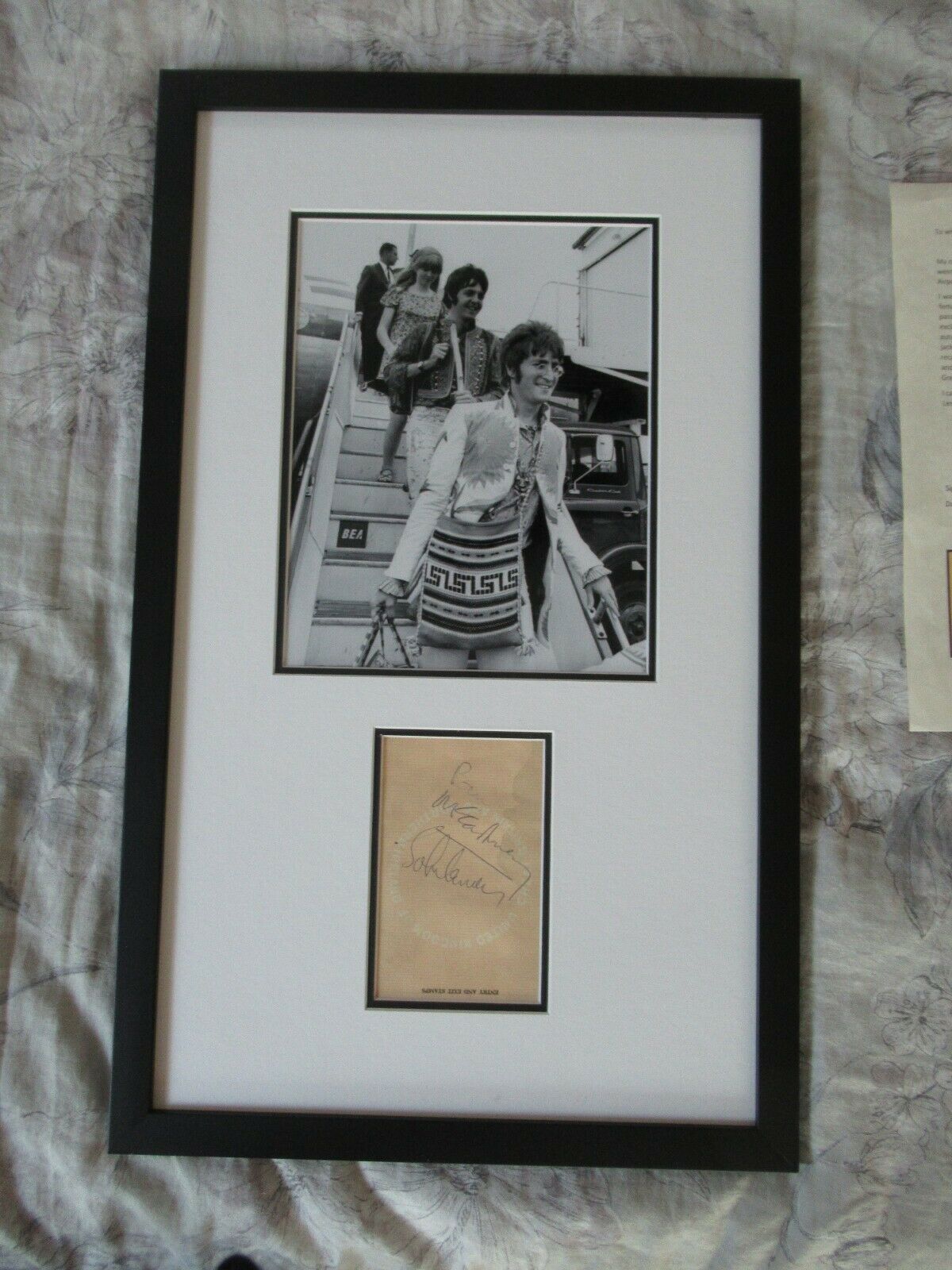 The Beatles John Lennon & Paul McCartney Signed Passport Page