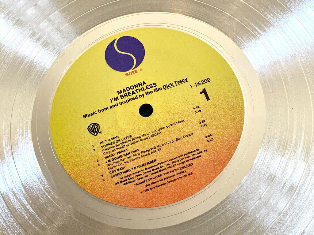 Madonna I’m Breathless RIAA Platinum Record Award Memorabilia Catalogue