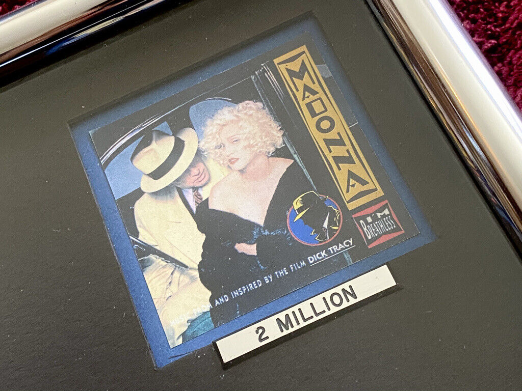 Madonna I’m Breathless RIAA Platinum Record Award Memorabilia Catalogue