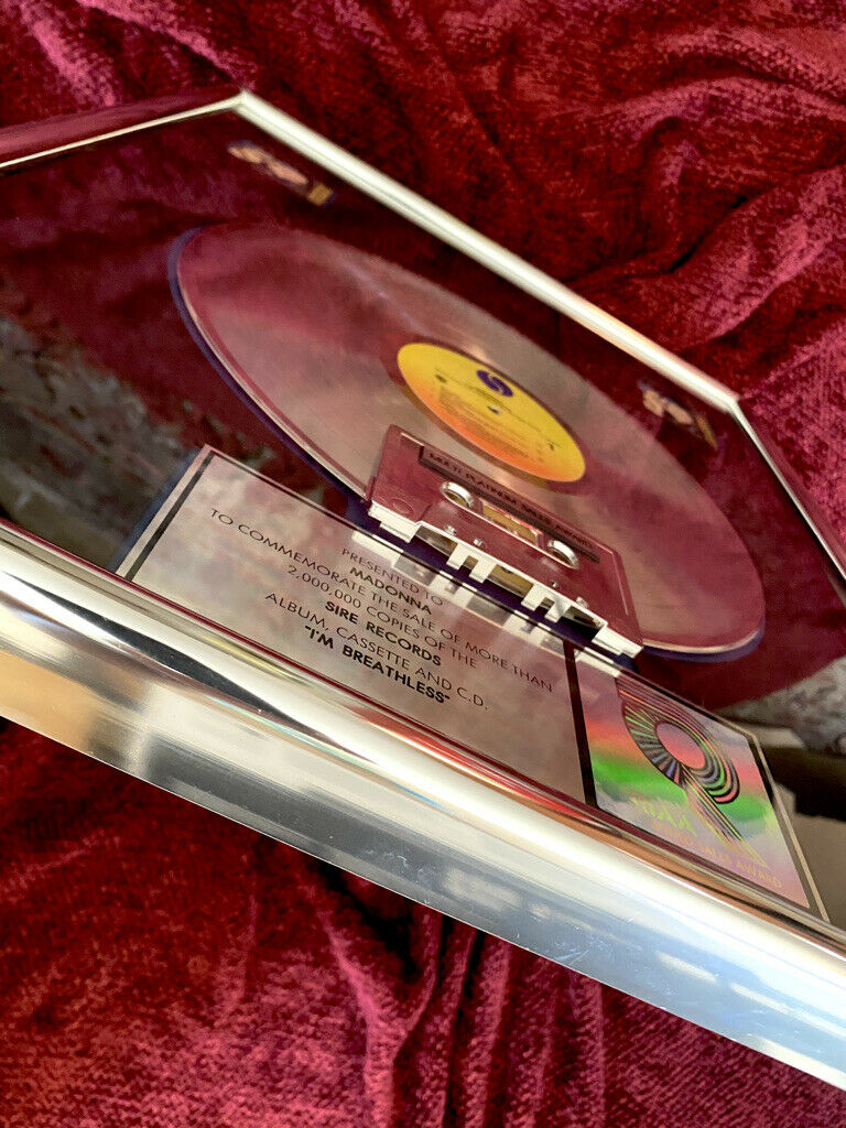 Madonna I’m Breathless RIAA Platinum Record Award Memorabilia Catalogue