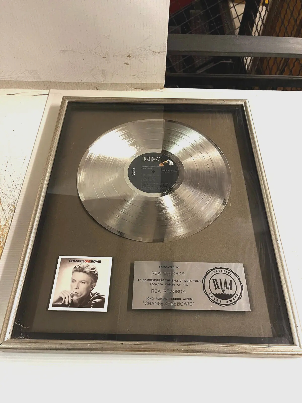 David Bowie Changesonebowie RIAA Platinum Record Award Memorabilia