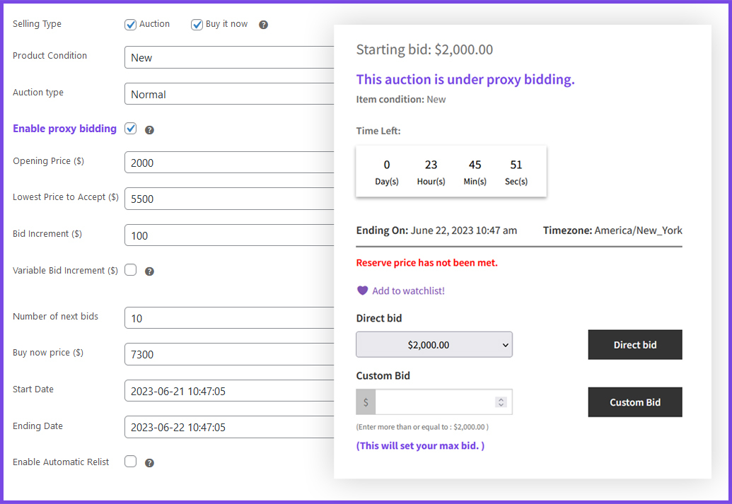 What is a Proxy Bid in an Auction?