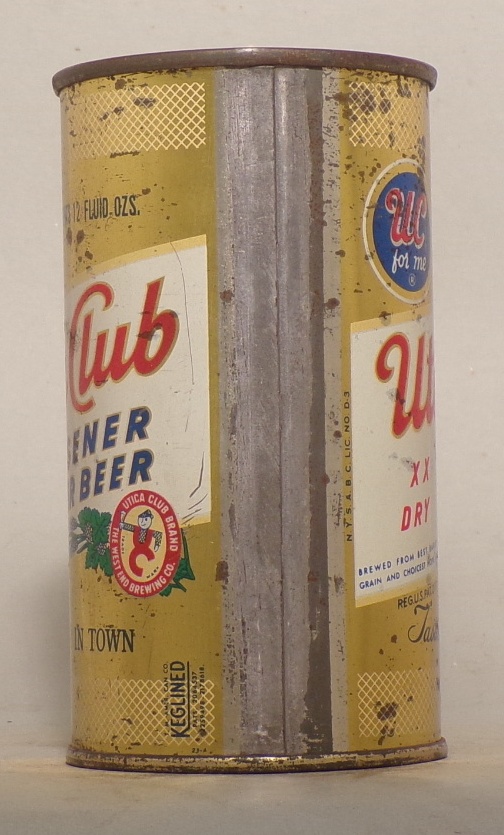 Lot Detail Utica Club Pilsener Lager Beer Flat Top, Utica, NY