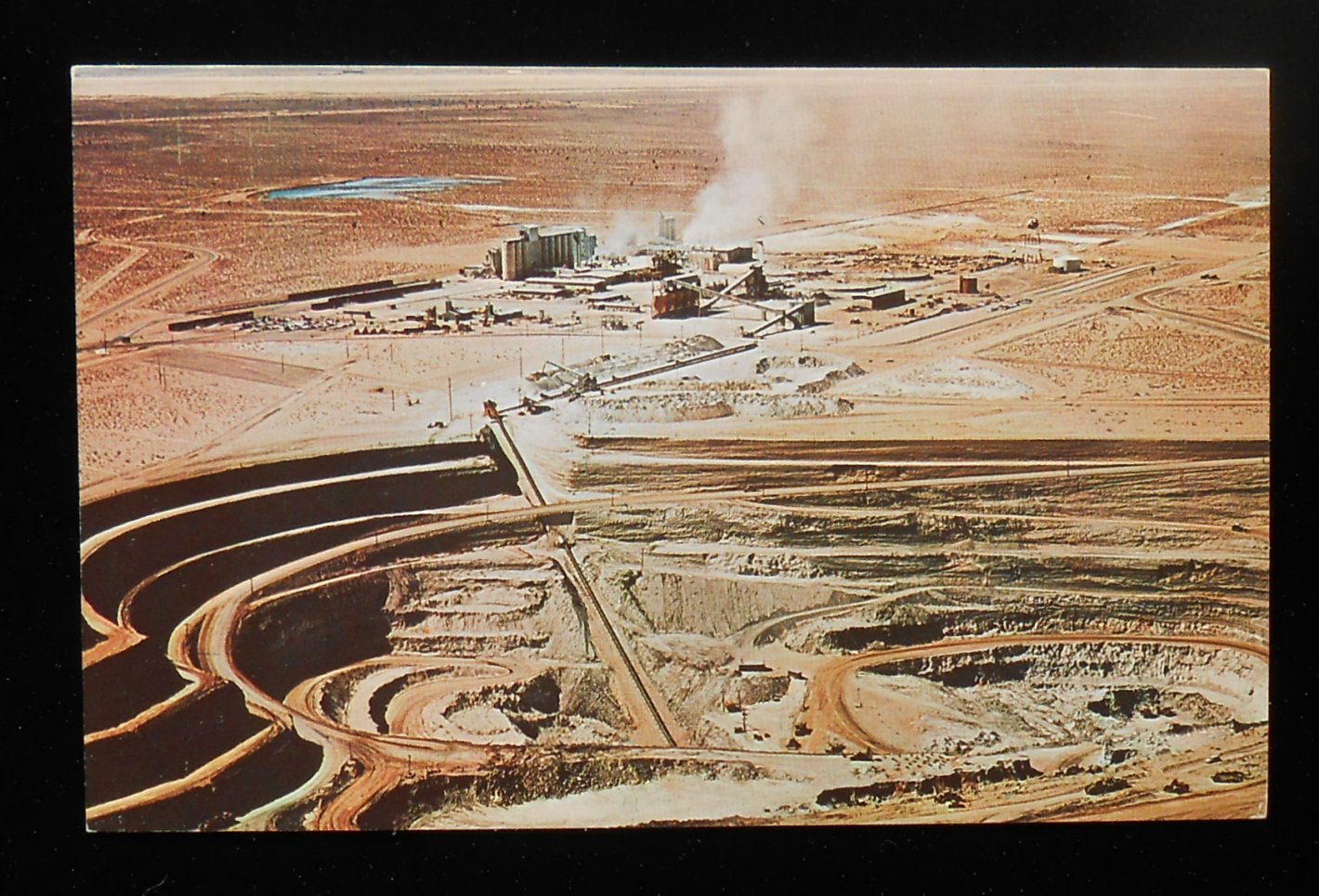 1950s Aerial View United States Borax & Chemical Corporation Pit Mine