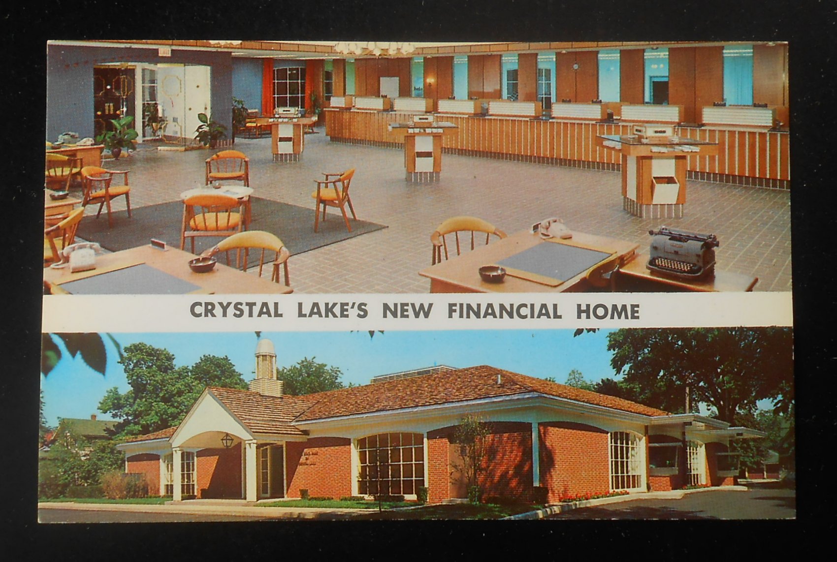 1960s Interior Lobby Home State Bank Since 1915 40 Grant Street Crystal