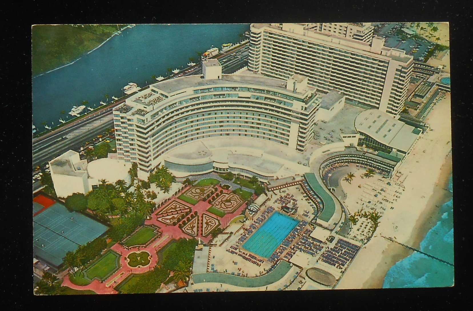 1960s Aerial View The Fontainebleau Hotel Miami Beach FL Dade Co Postcard eBay