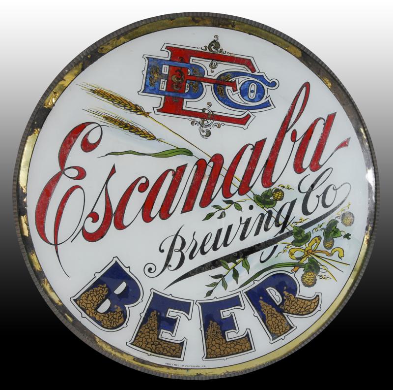 Lot Detail ESCANABA BEER REVERSEONGLASS WALL SIGN.