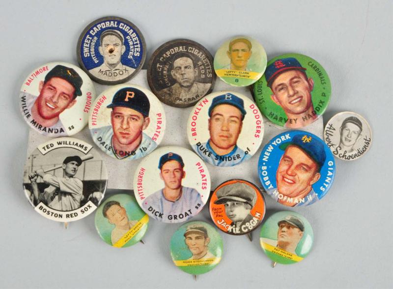 Lot Detail LOT OF VINTAGE BASEBALL PINS & COINS.