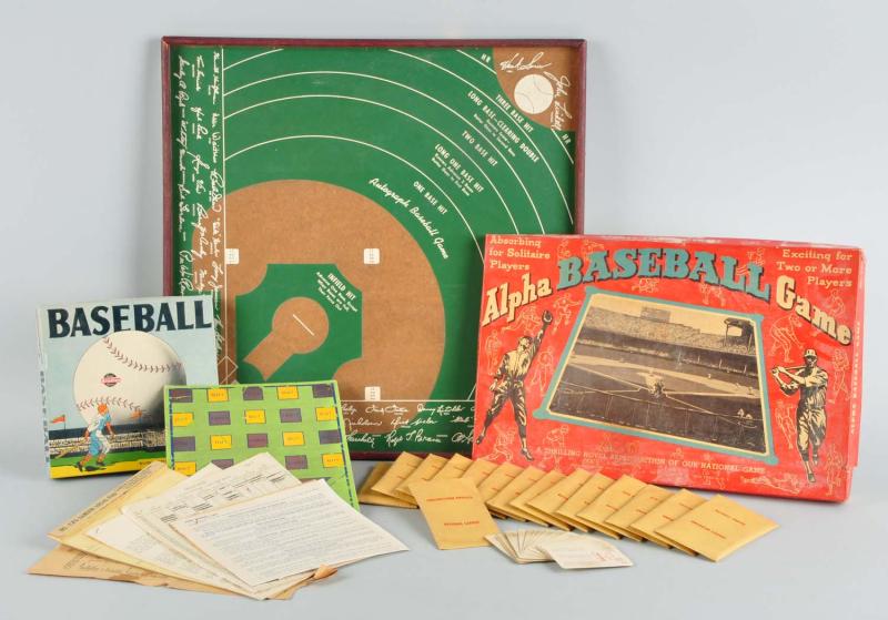 Lot Detail LOT OF 4 VINTAGE BASEBALL GAMES.