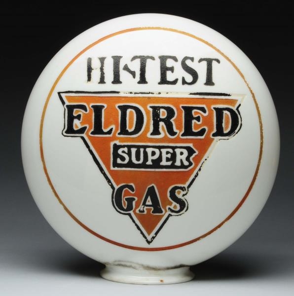 Lot Detail ELDRED HI TEST SUPER GAS OPE MILKGLASS GLOBE BODY.