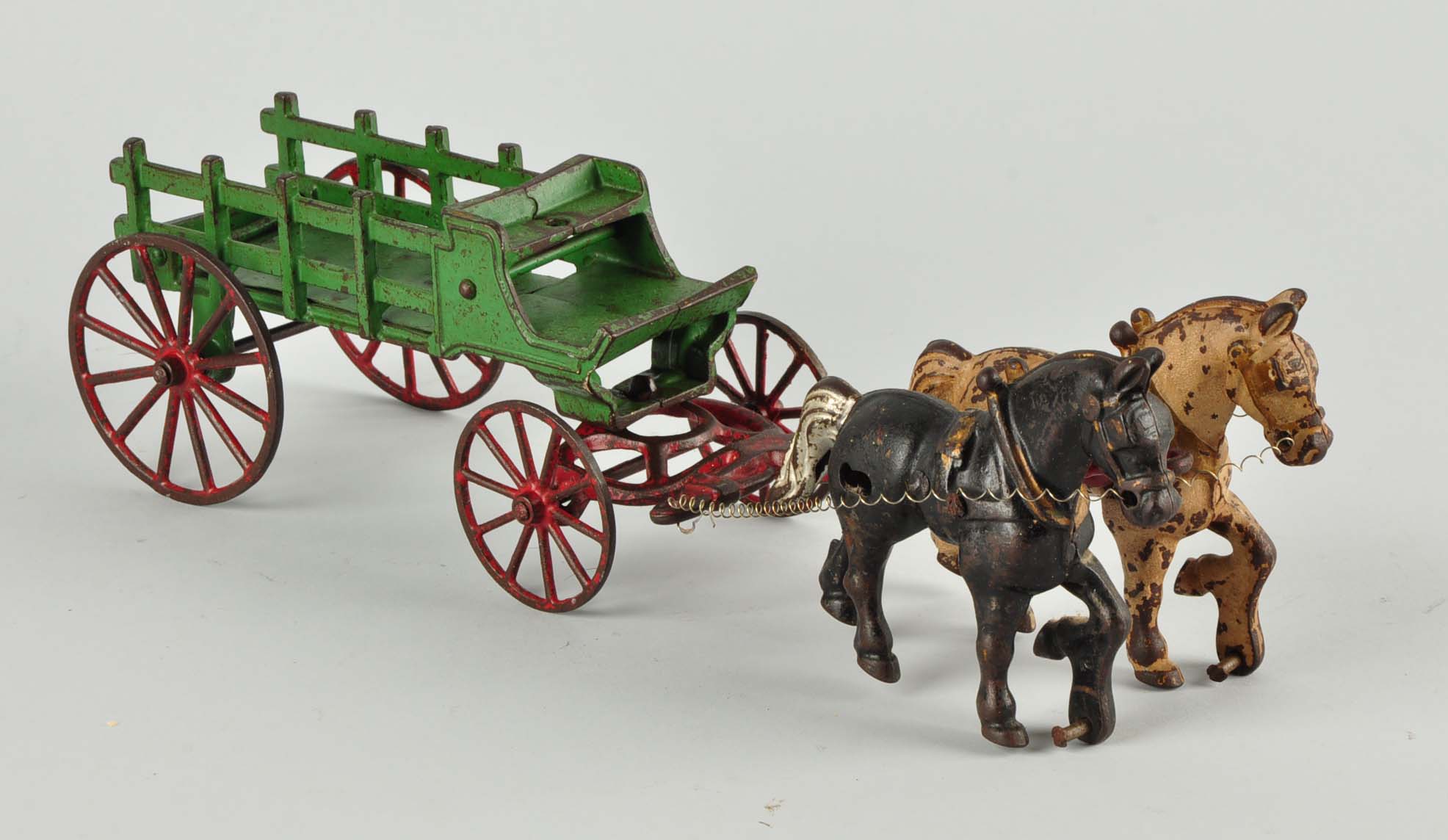 Lot Detail CAST IRON HORSE DRAWN WAGON.