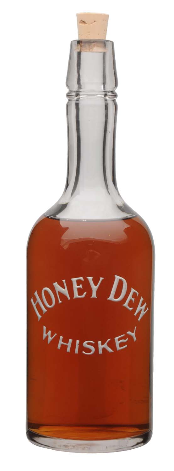 Lot Detail HONEY DEW WHISKEY ENAMELED BACK BAR BOTTLE