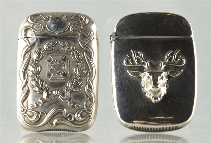 Lot Detail LOT OF 2 STERLING SILVER MATCH SAFES.