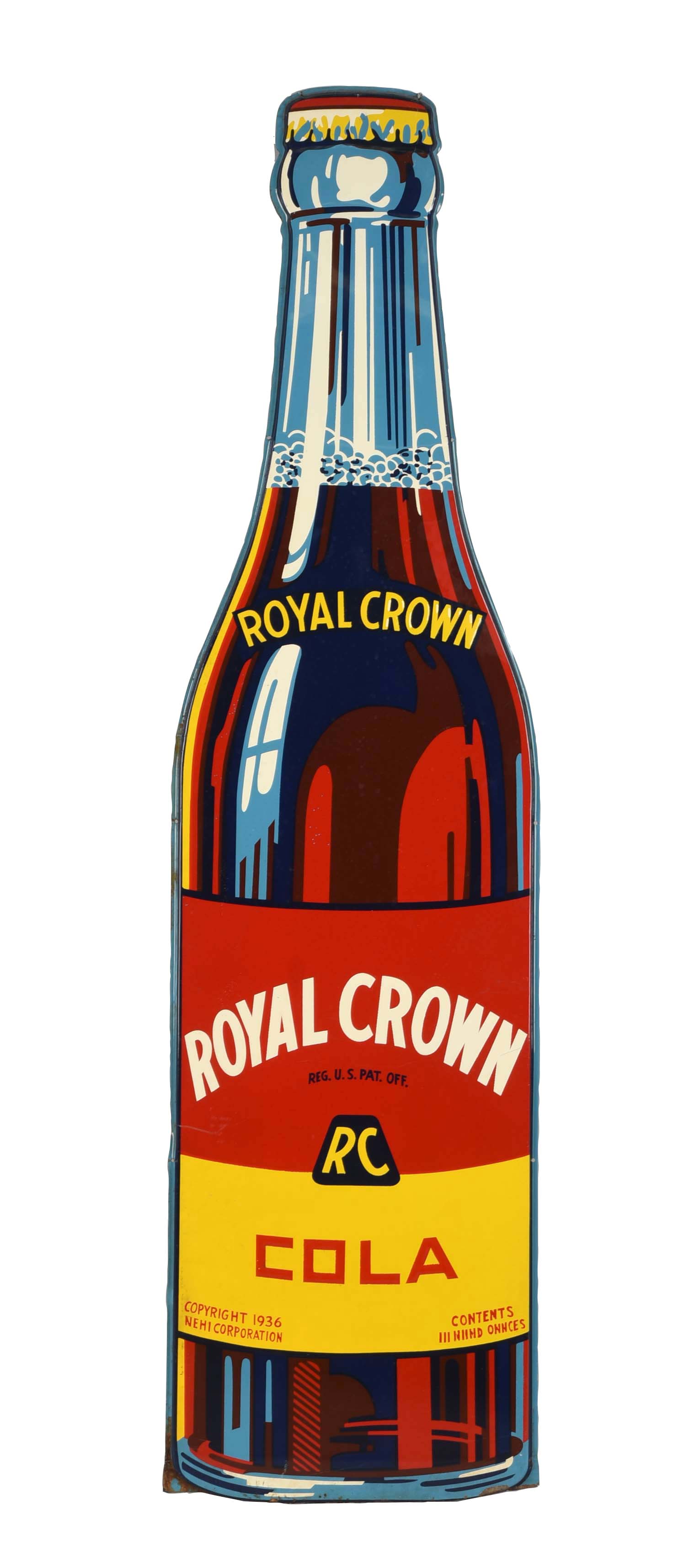Lot Detail ROYAL CROWN COLA BOTTLE ADVERTISING SIGN.