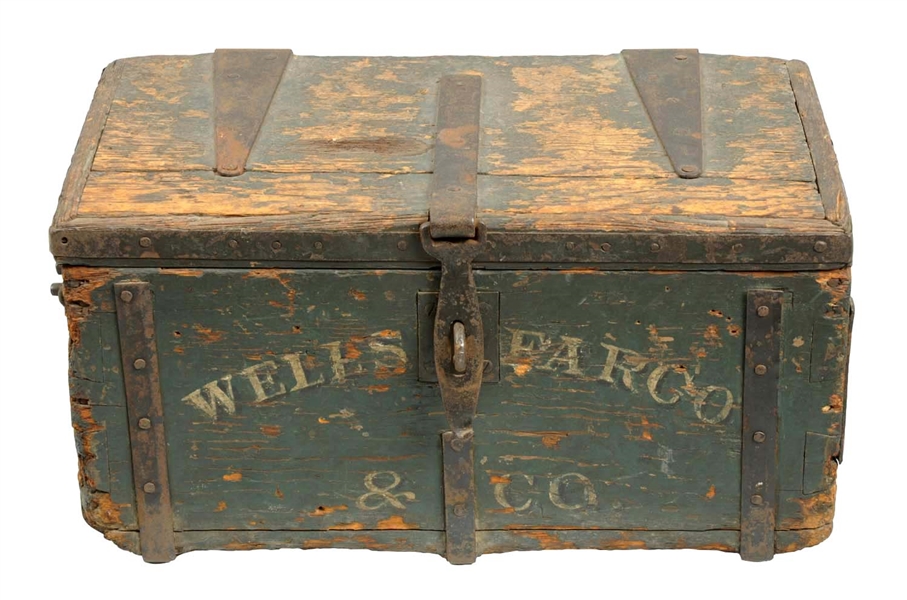 Lot Detail WOODEN WELLS FARGO SAFE BOX.