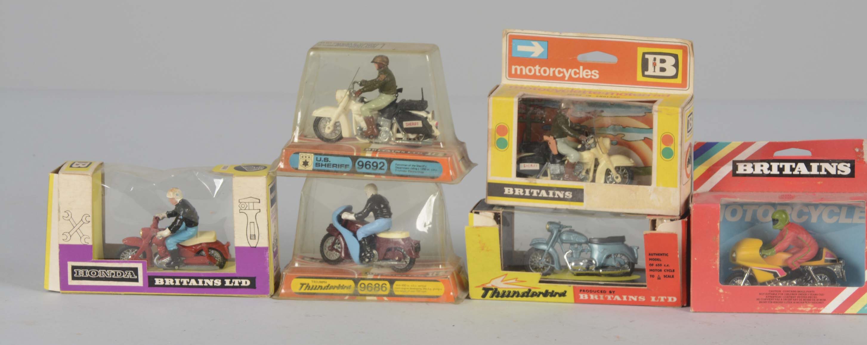 Lot Detail LOT OF 12 BRITAINS MOTORCYCLE TOYS IN ORIGINAL BOXES