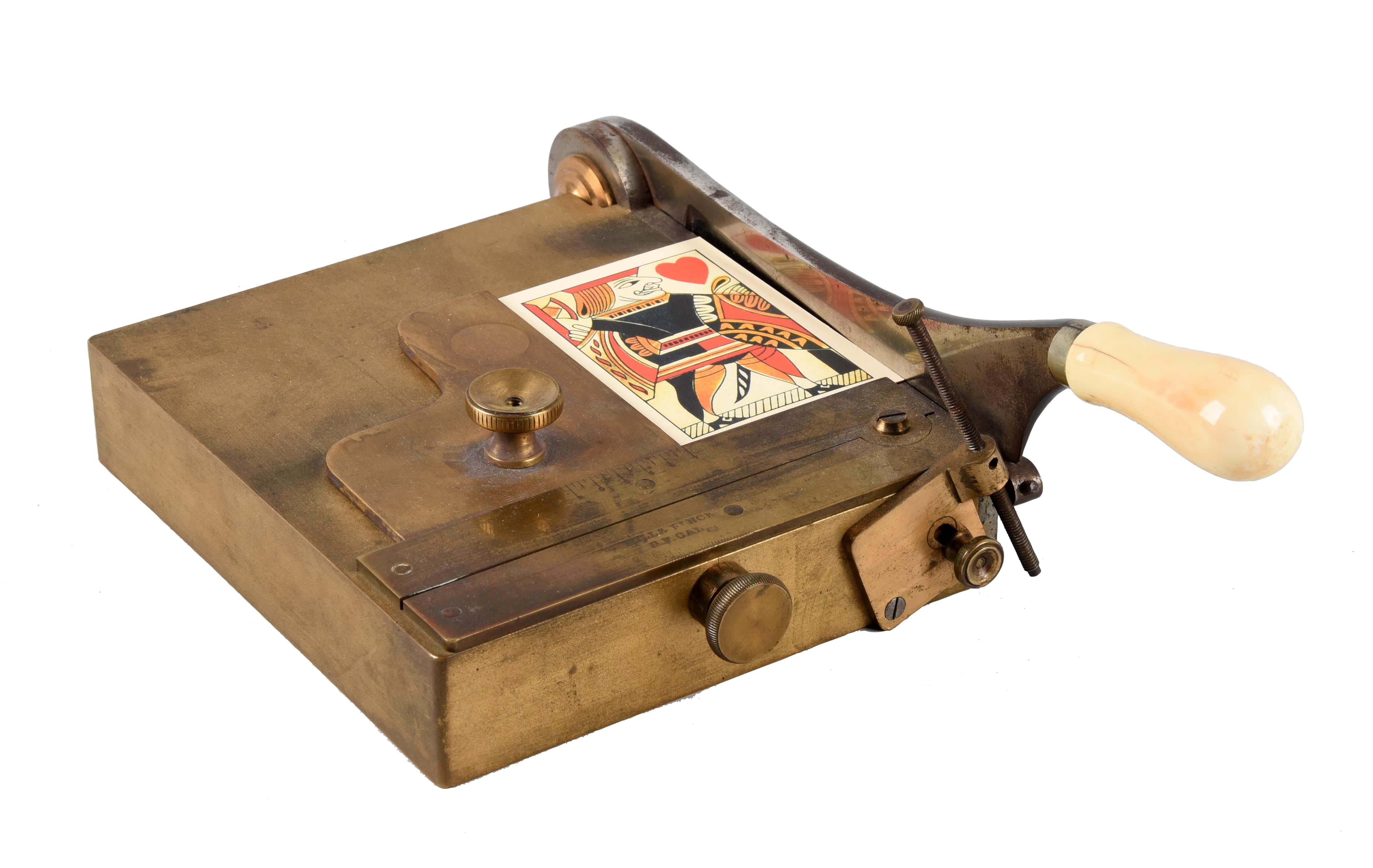 Lot Detail WILL & FINCK BRASS PLAYING CARD CUTTER.
