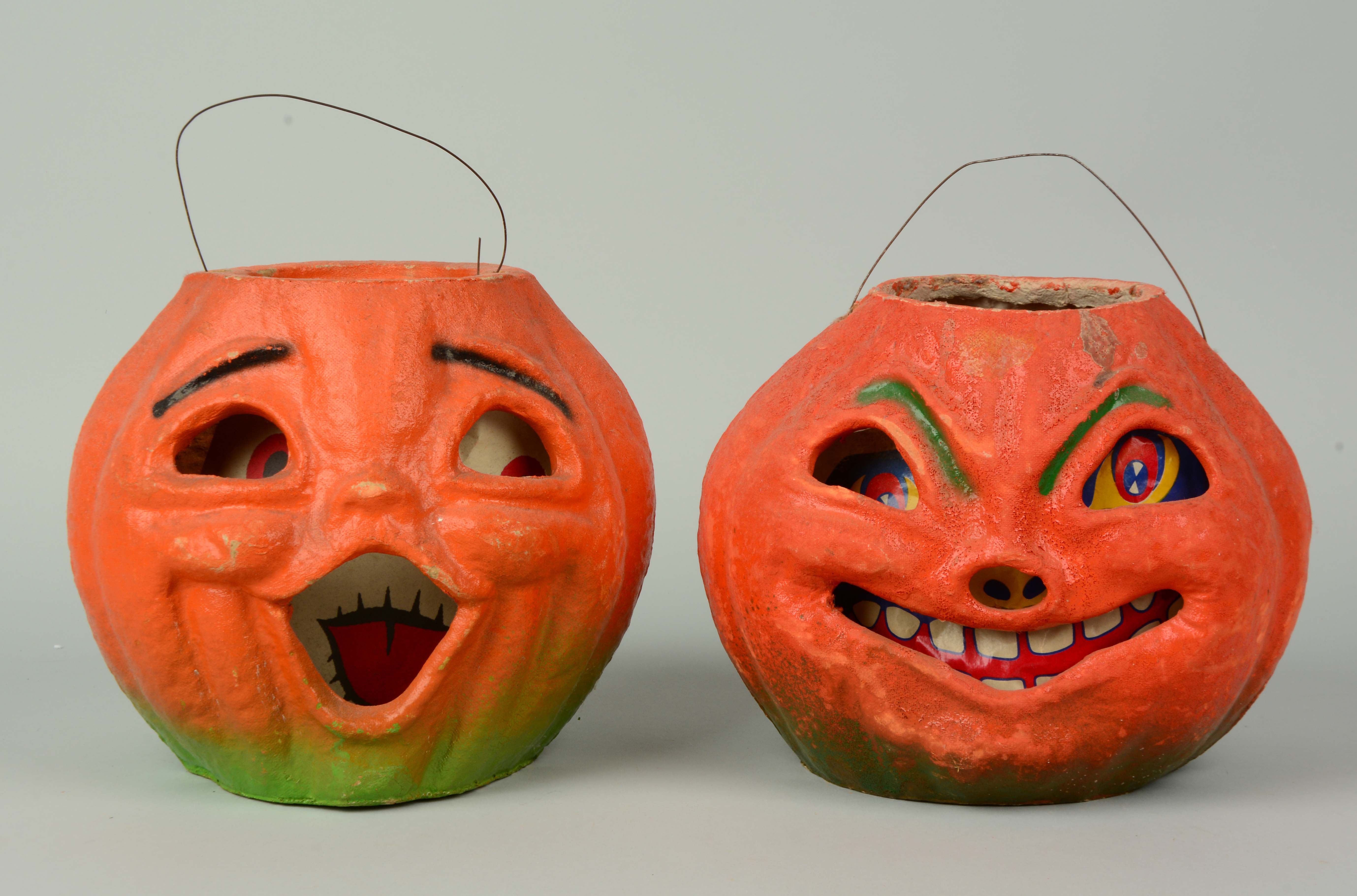 Lot Detail LOT OF 2 VINTAGE HALLOWEEN JACK O LANTERNS.