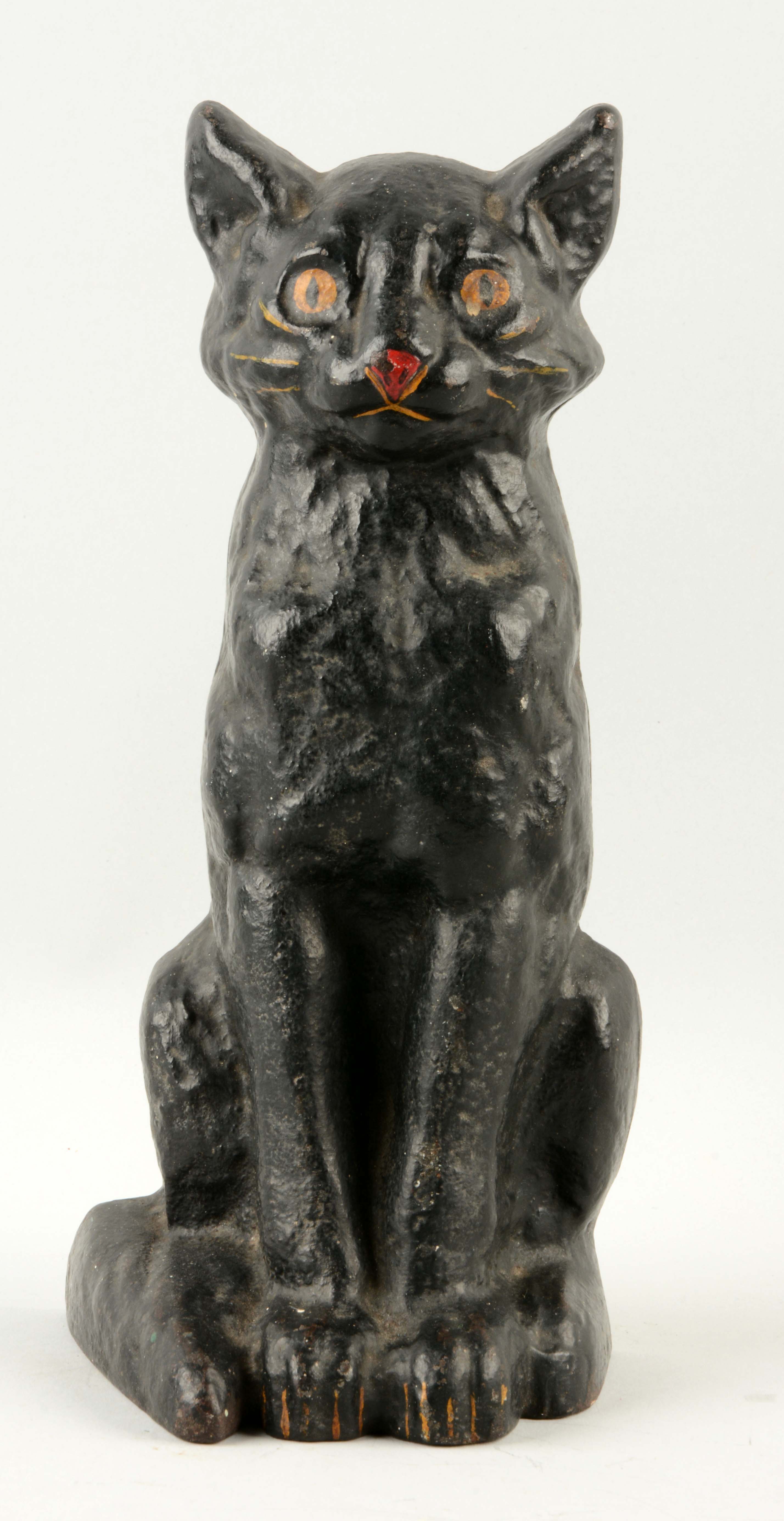 Lot Detail CAST IRON SITTING CAT DOORSTOP.