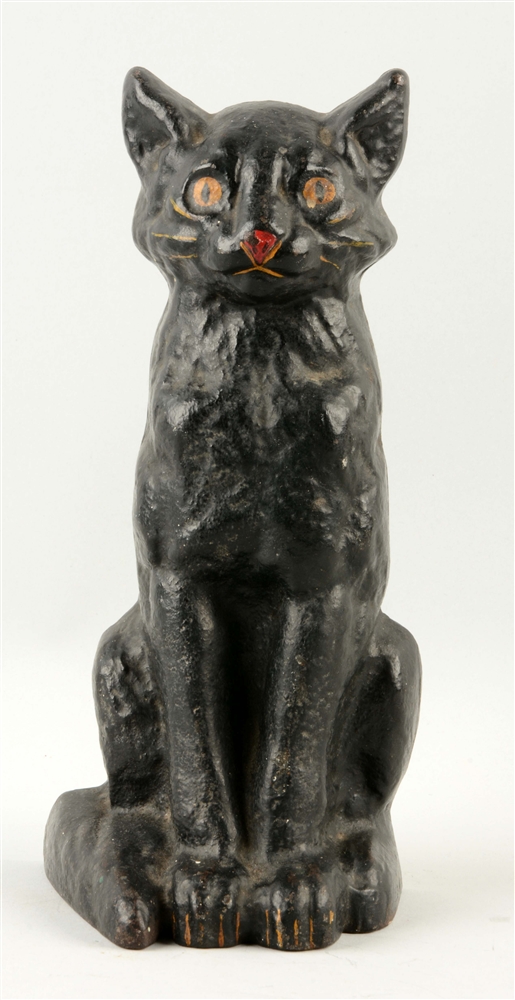Lot Detail CAST IRON SITTING CAT DOORSTOP.