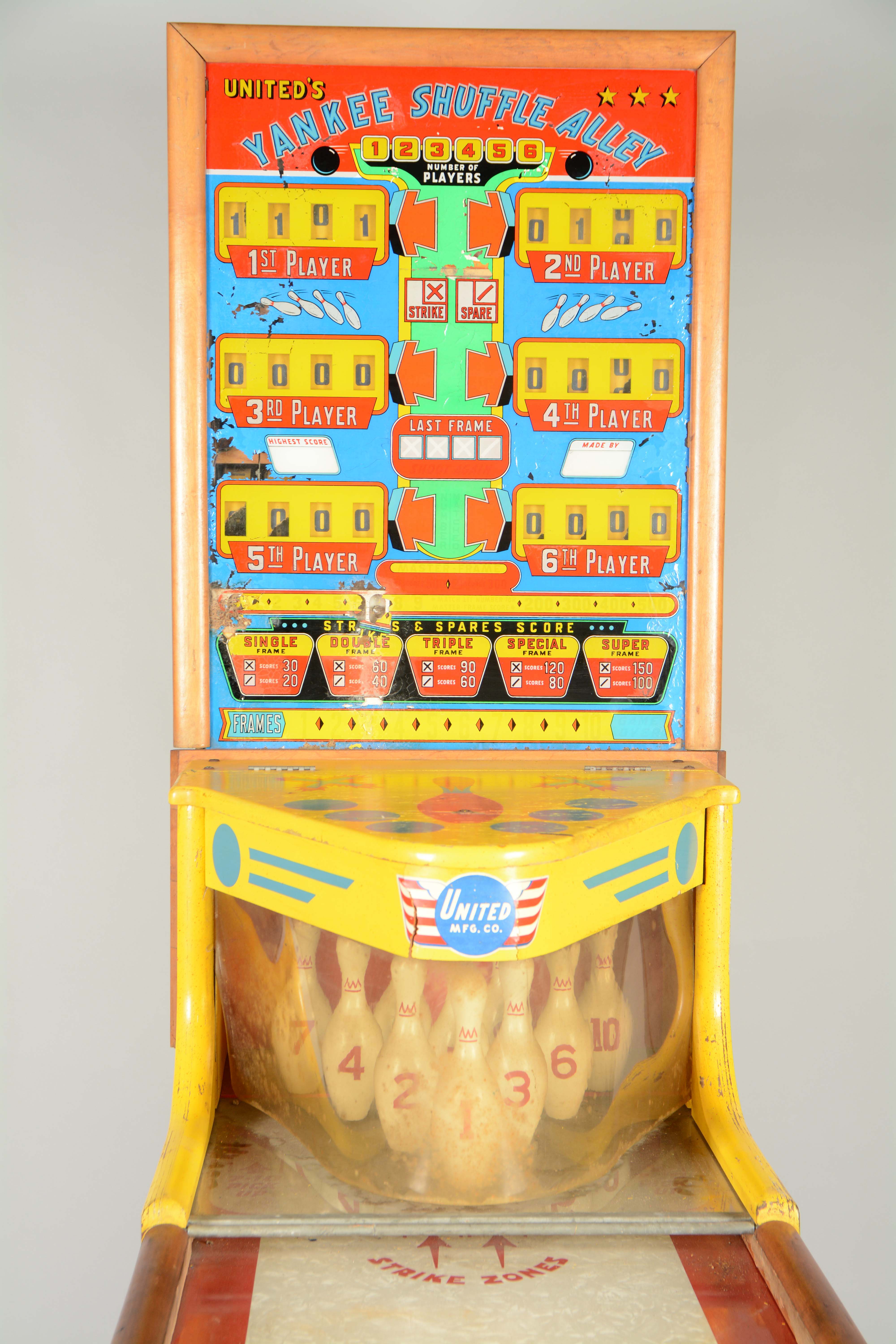 Lot Detail 10¢ UNITED MFG. CO. YANKEE SHUFFLE ALLEY BOWLING ARCADE