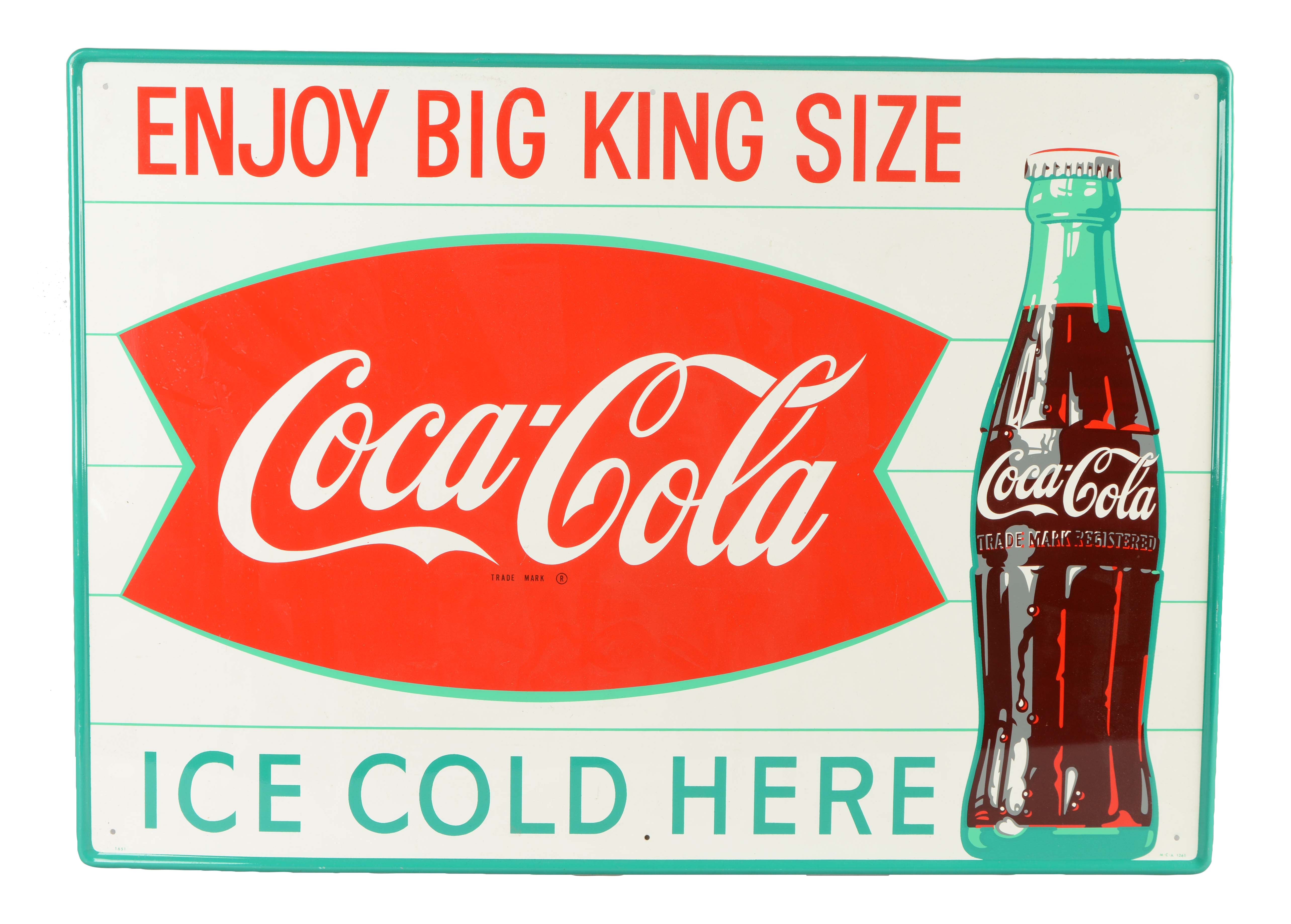 Lot Detail KING SIZE COCACOLA TIN SIGN.