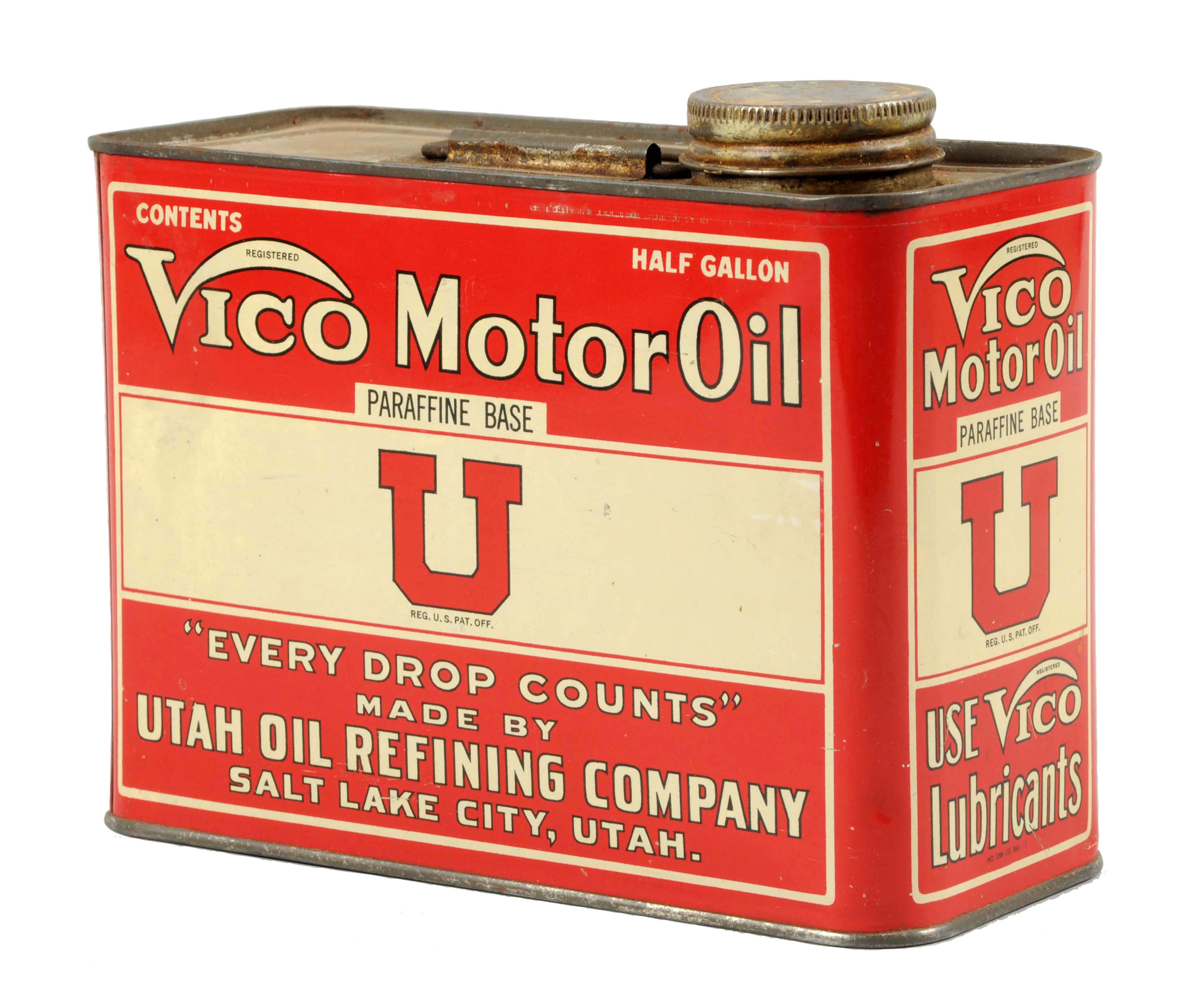 Lot Detail VICO MOTOR OIL HALF GALLON FLAT CAN.