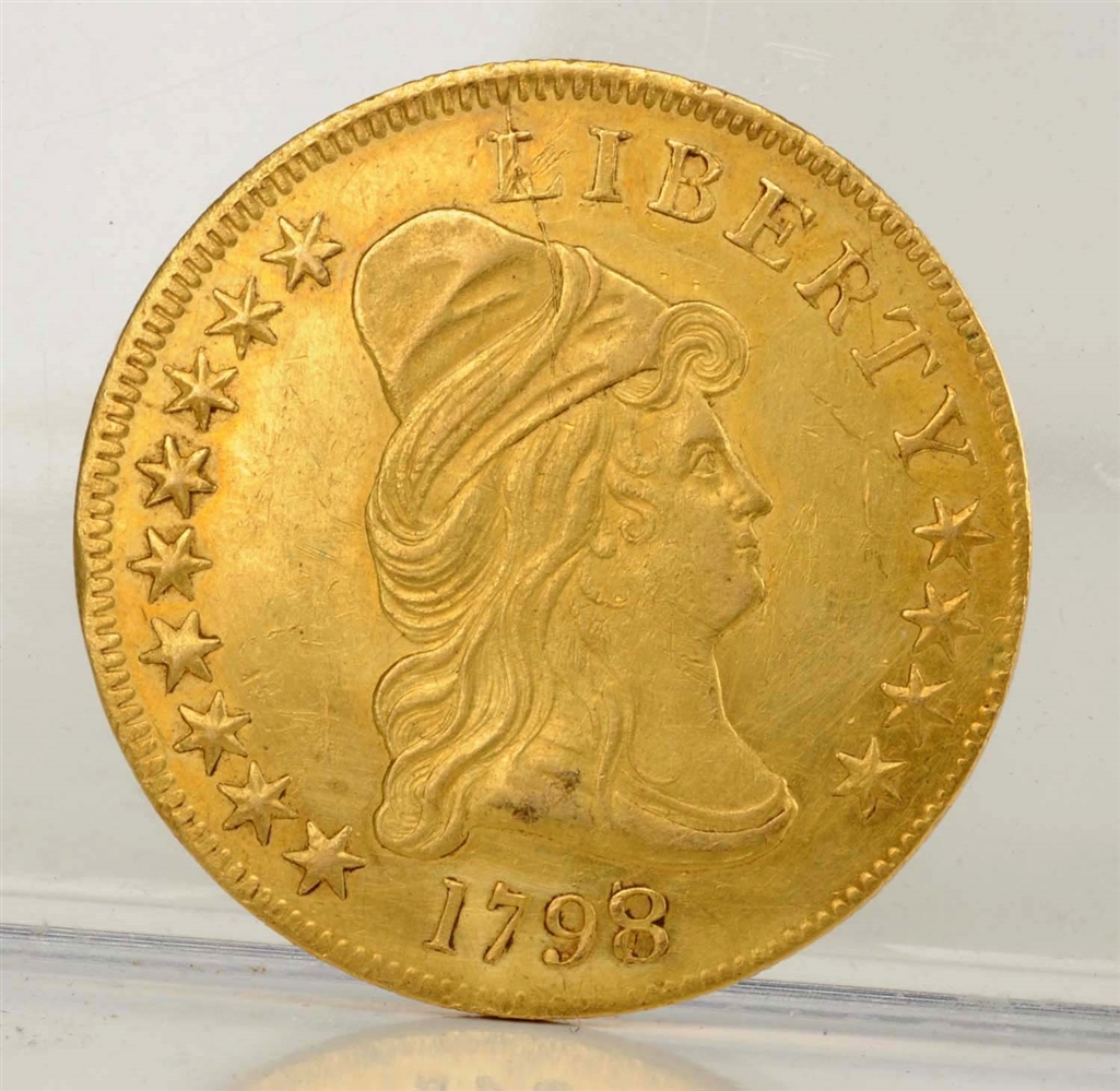 Lot Detail 1798 8 OVER 7 10 CAPPED BUST GOLD COIN.