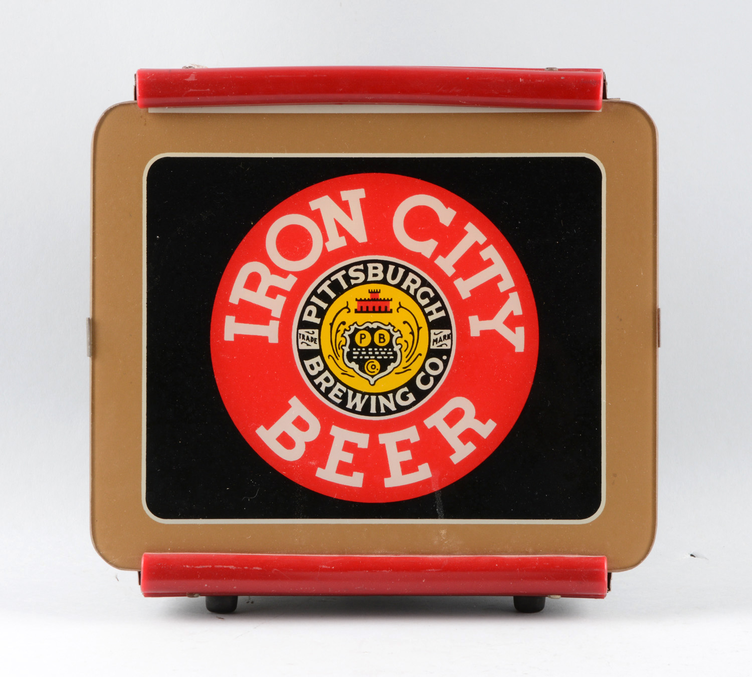 Lot Detail IRON CITY BEER REVERSE GLASS LIGHTUP SIGN.