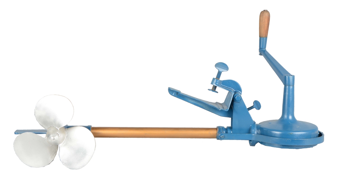 Lot Detail "ROPELLER" HAND CRANK OUTBOARD BOAT TROLLING MOTOR.