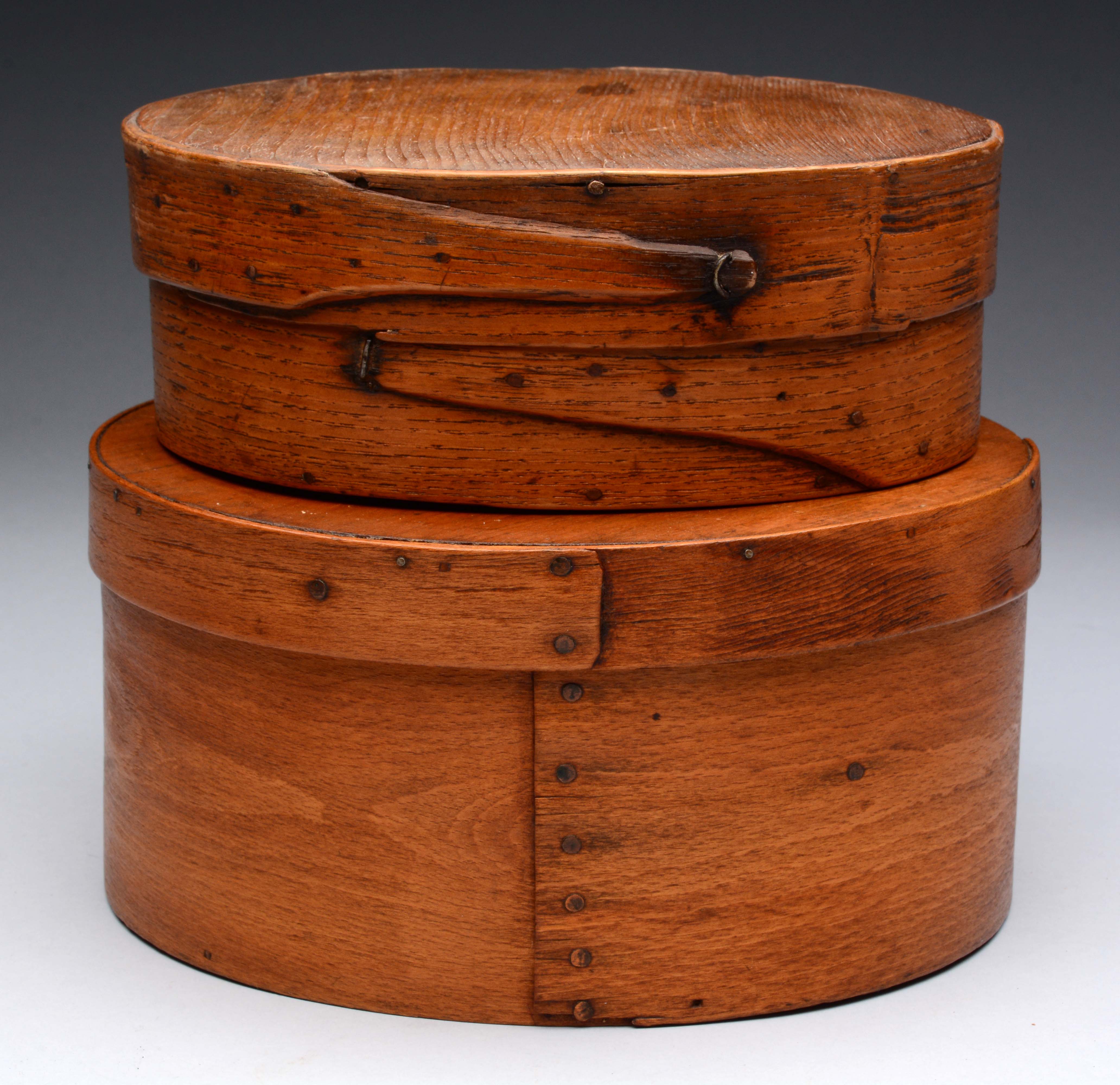 Lot Detail LOT OF 2 WOODEN SHAKER BOXES.