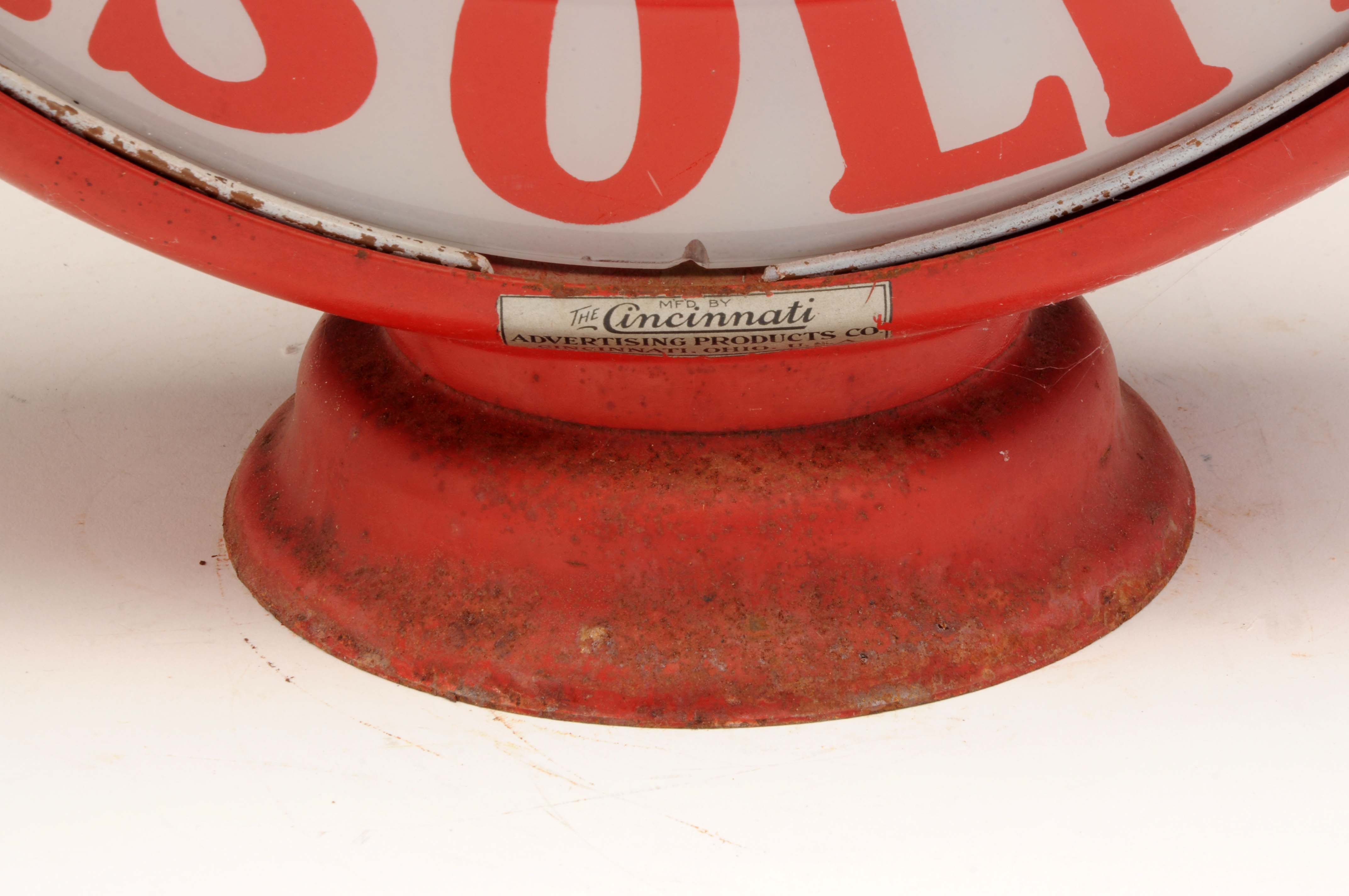 Lot Detail LIBERTY GASOLINE 15" COMPLETE GLOBE LIBERTY OIL COMPANY.