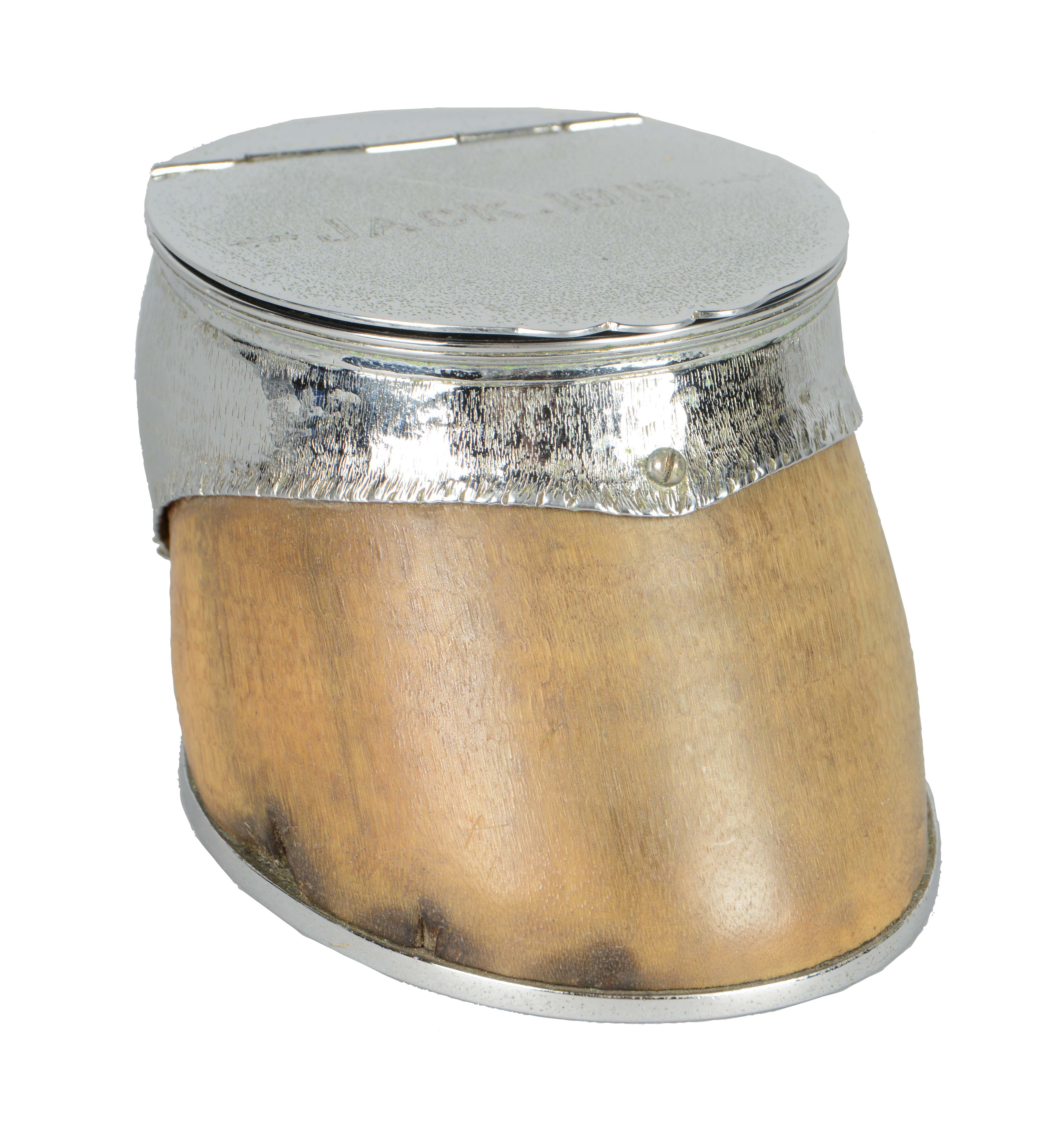 Lot Detail HORSE HOOF MATCH HOLDER.