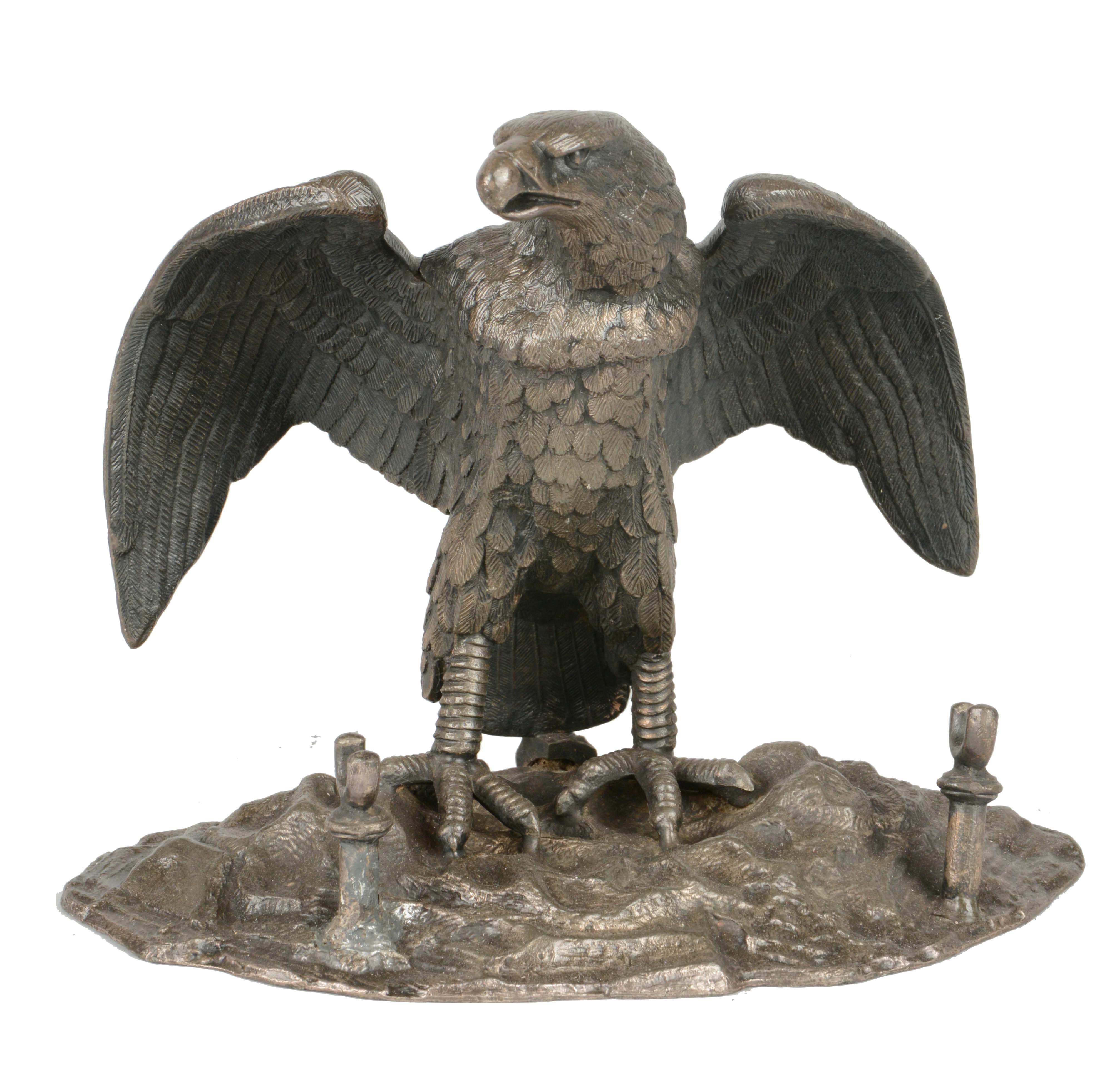 Lot Detail FIGURAL BRONZE EAGLE INKWELL.