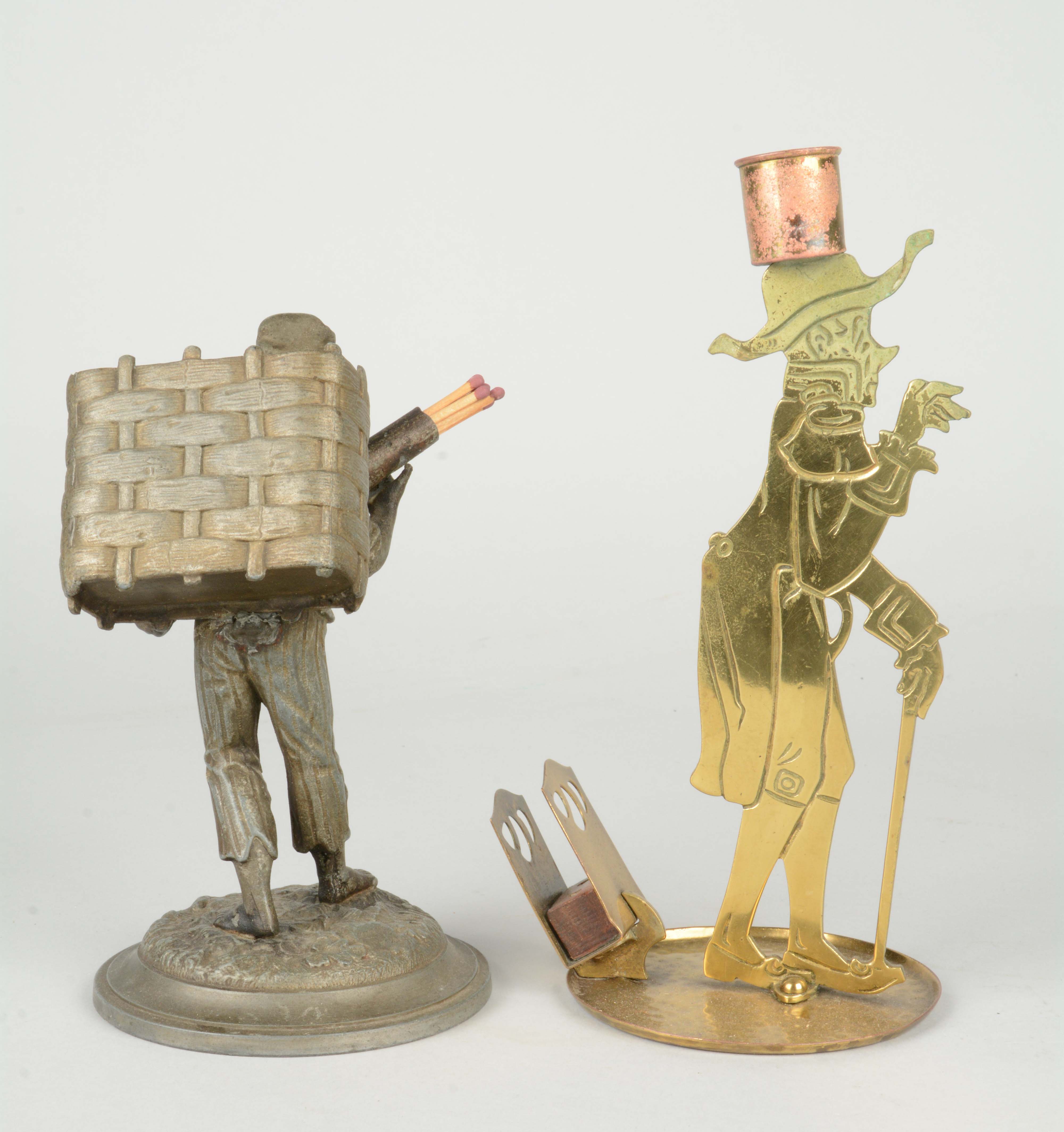 Lot Detail LOT OF 2 FIGURAL MATCH HOLDERS.