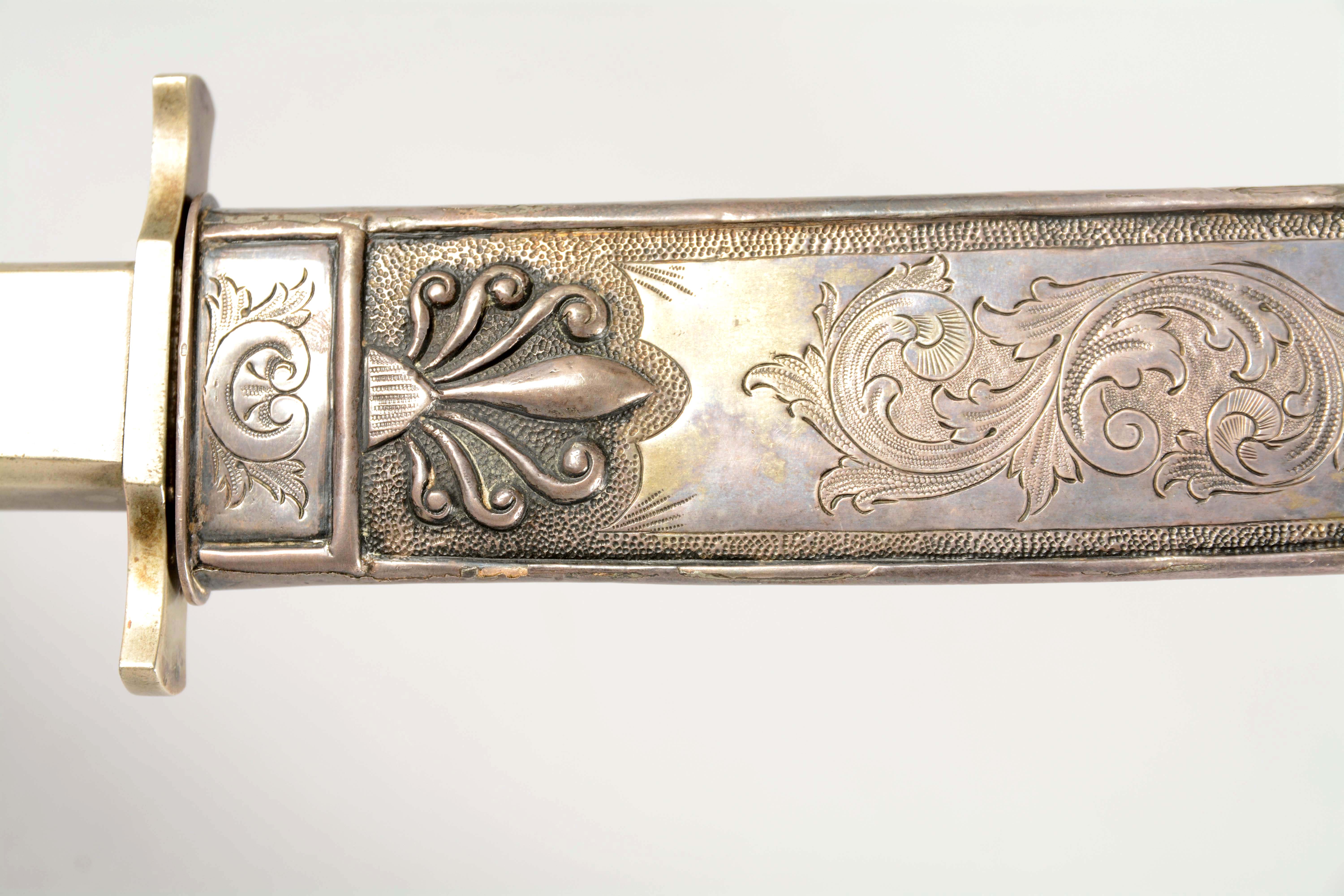 Lot Detail “ARKANSAS TOOTHPICK” ETCHED DOGBONE BOWIE KNIFE BY W