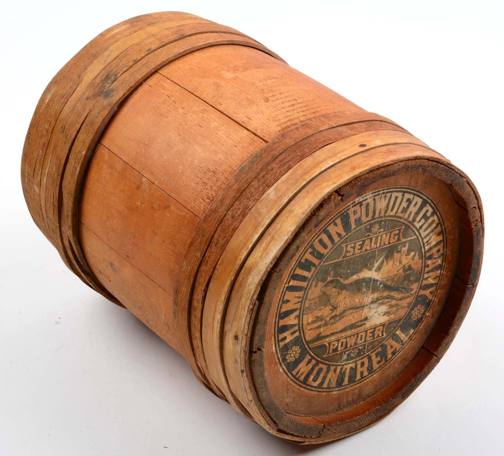 Lot Detail RARE 12 1/2 LB. POWDER KEG FOR SEALING POWDER.