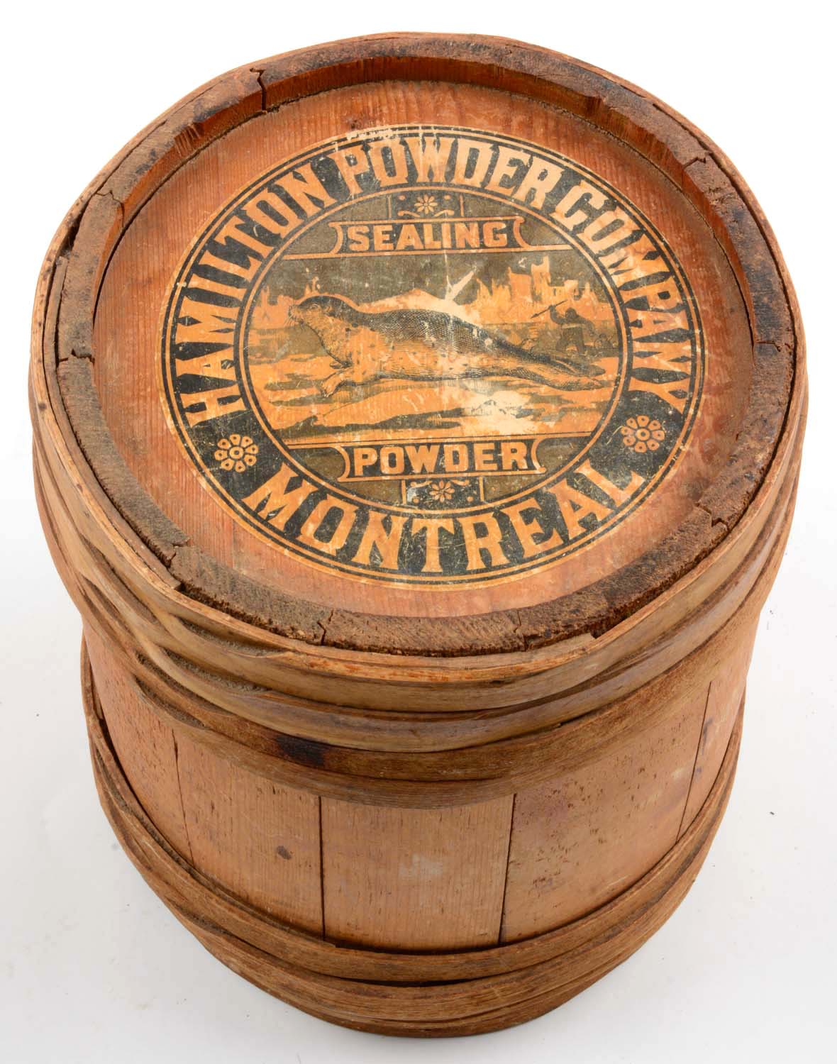 Lot Detail RARE 12 1/2 LB. POWDER KEG FOR SEALING POWDER.