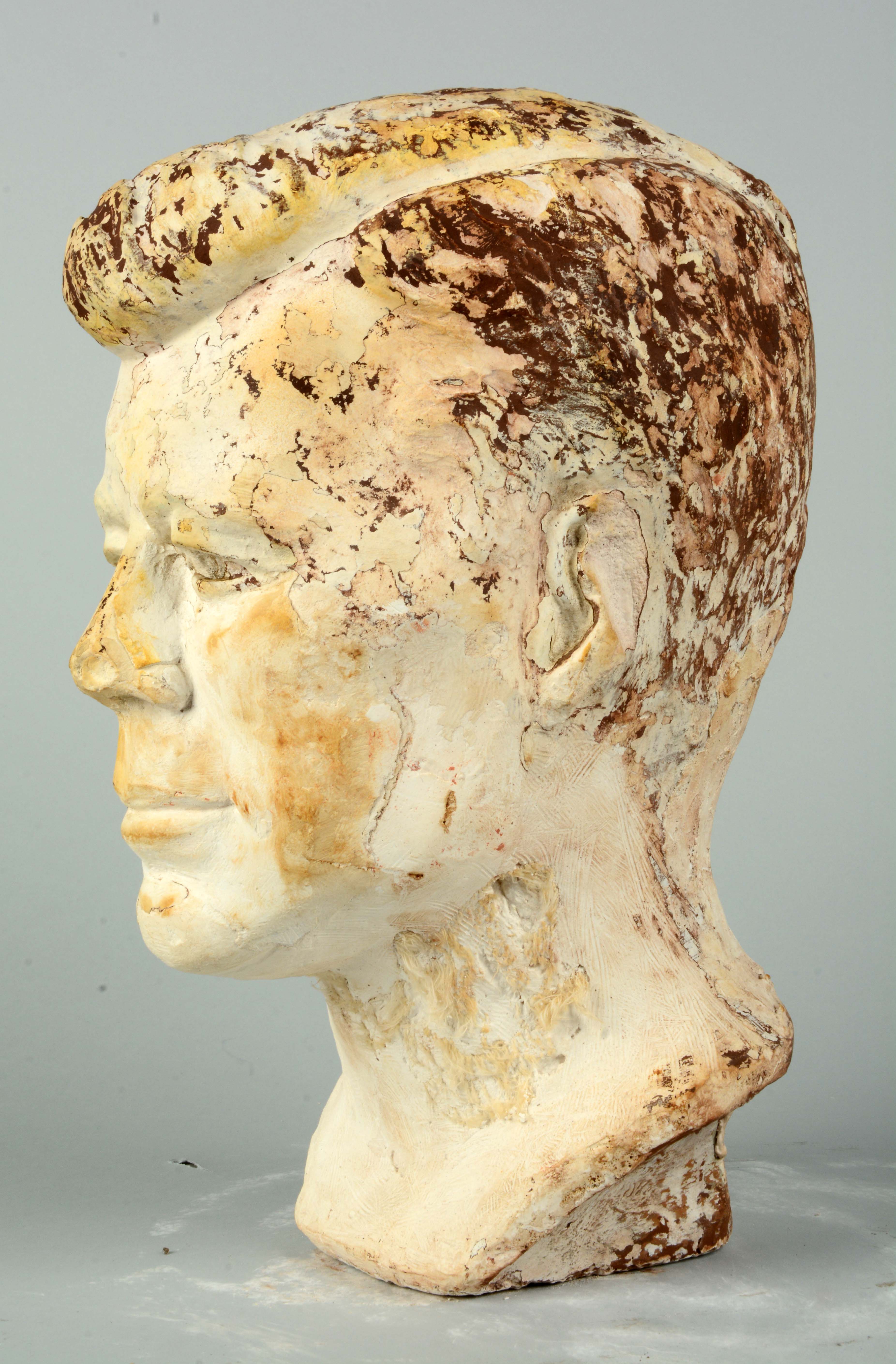 Lot Detail PLASTER BUST OF PRESIDENT KENNEDY.