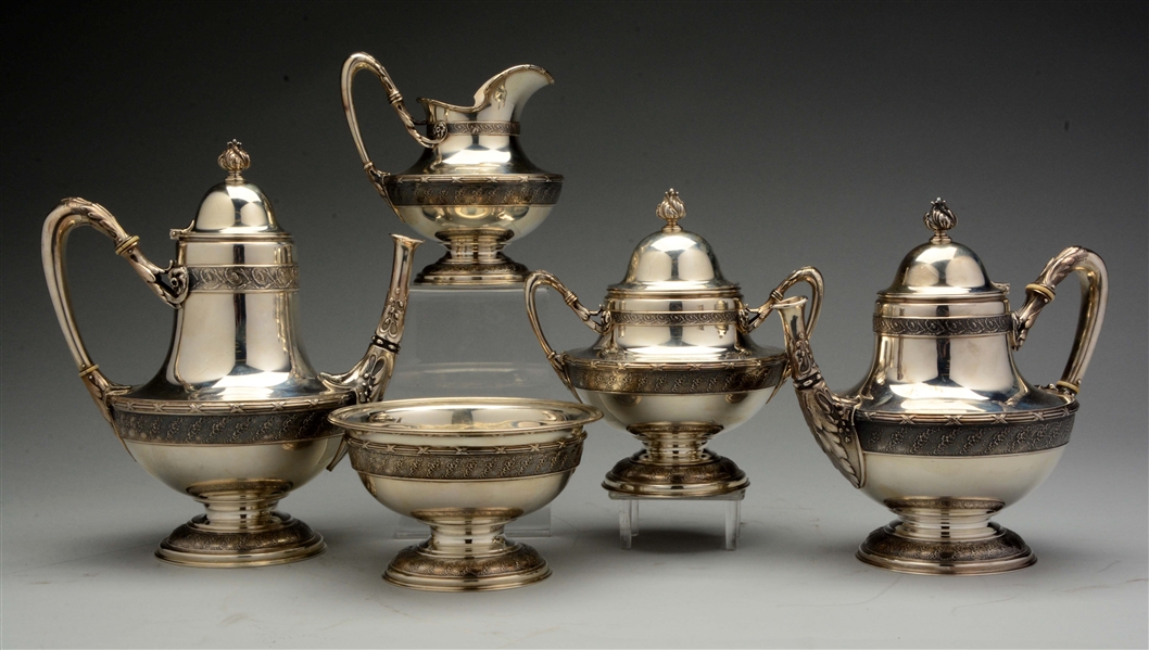 Lot Detail A TIFFANY STERLING SILVER TEA SET.