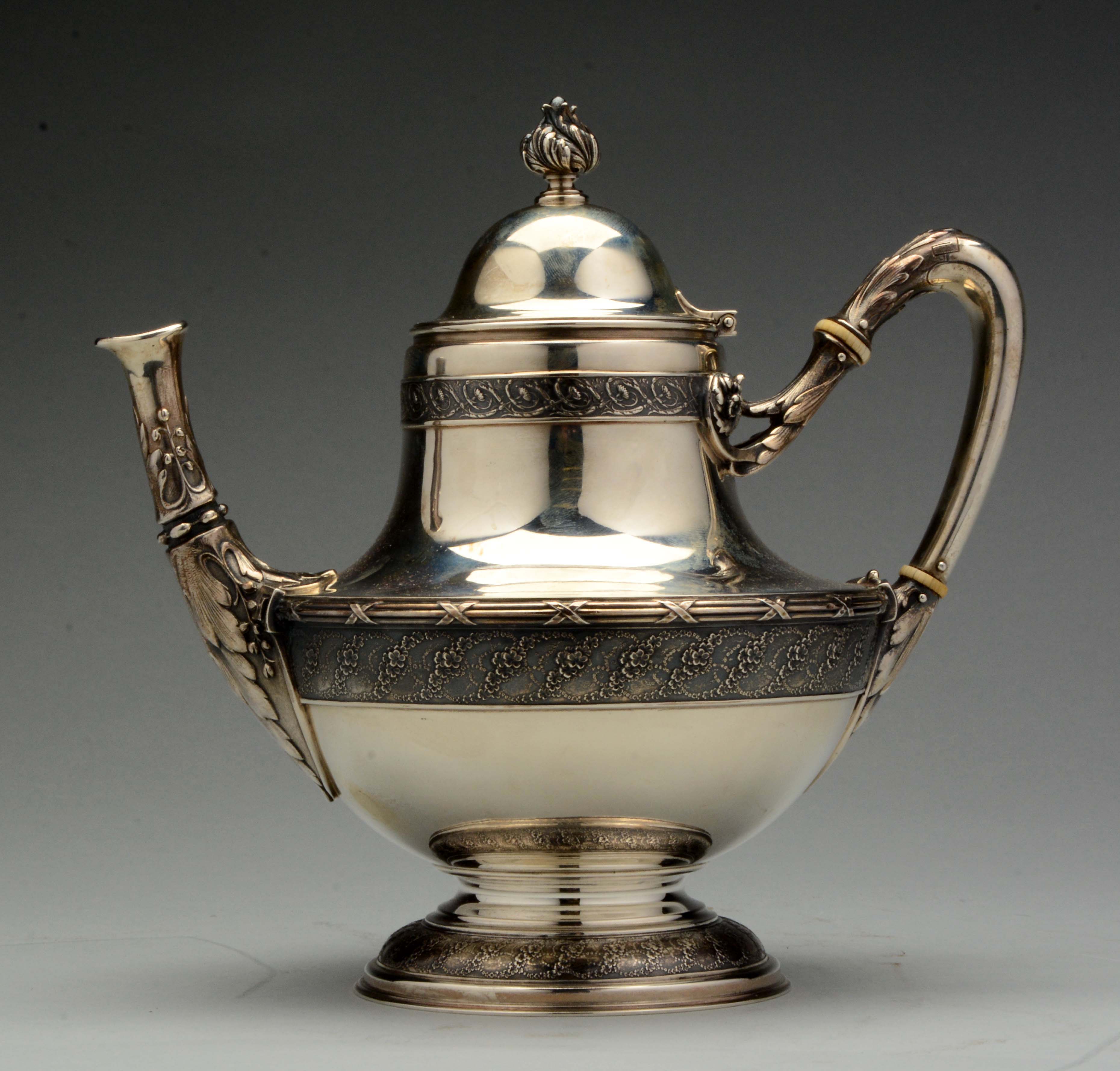 Lot Detail A TIFFANY STERLING SILVER TEA SET.