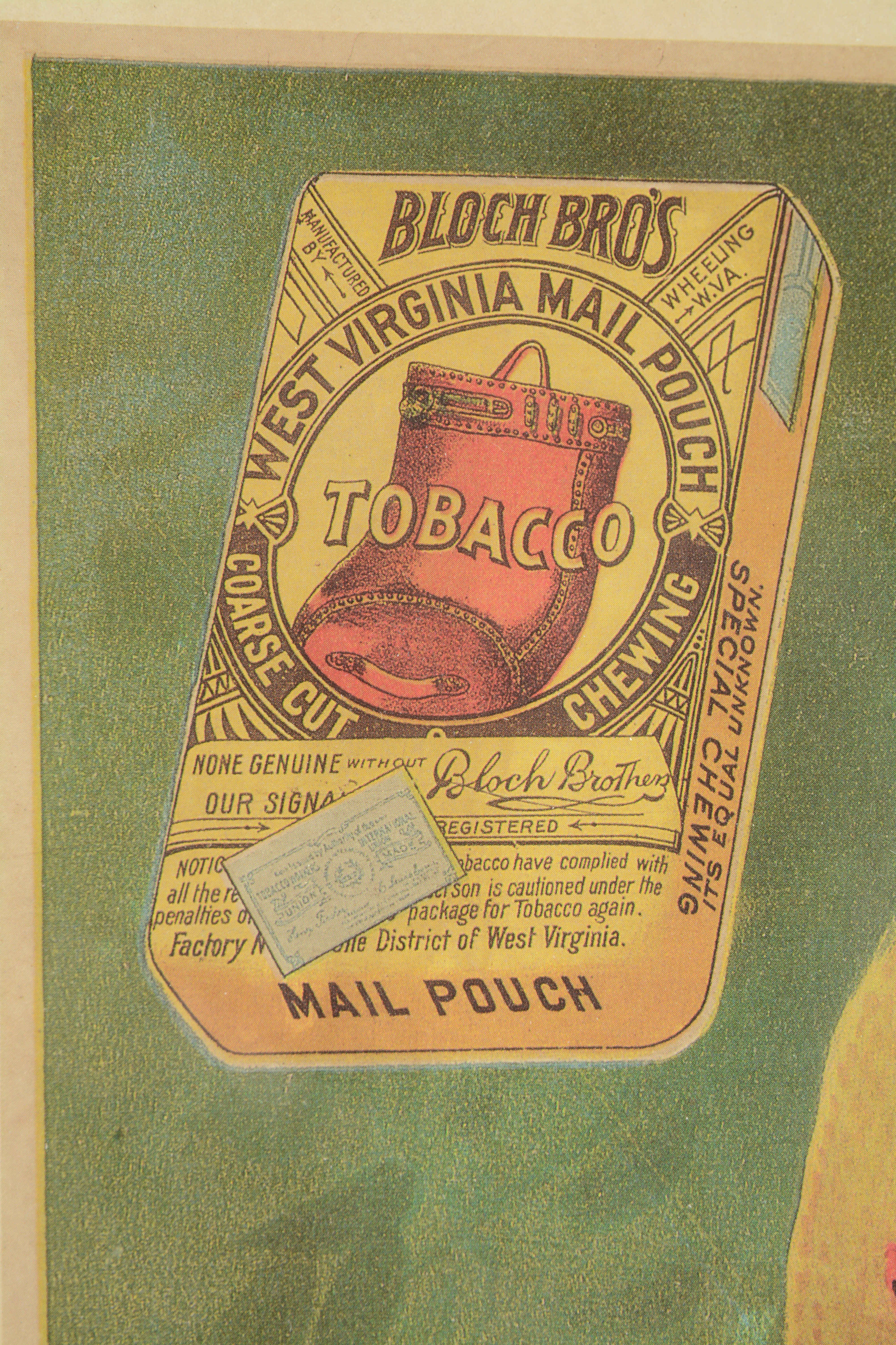 Lot Detail MAIL POUCH TOBACCO ADVERTISING LITHOGRAPH IN FRAME.