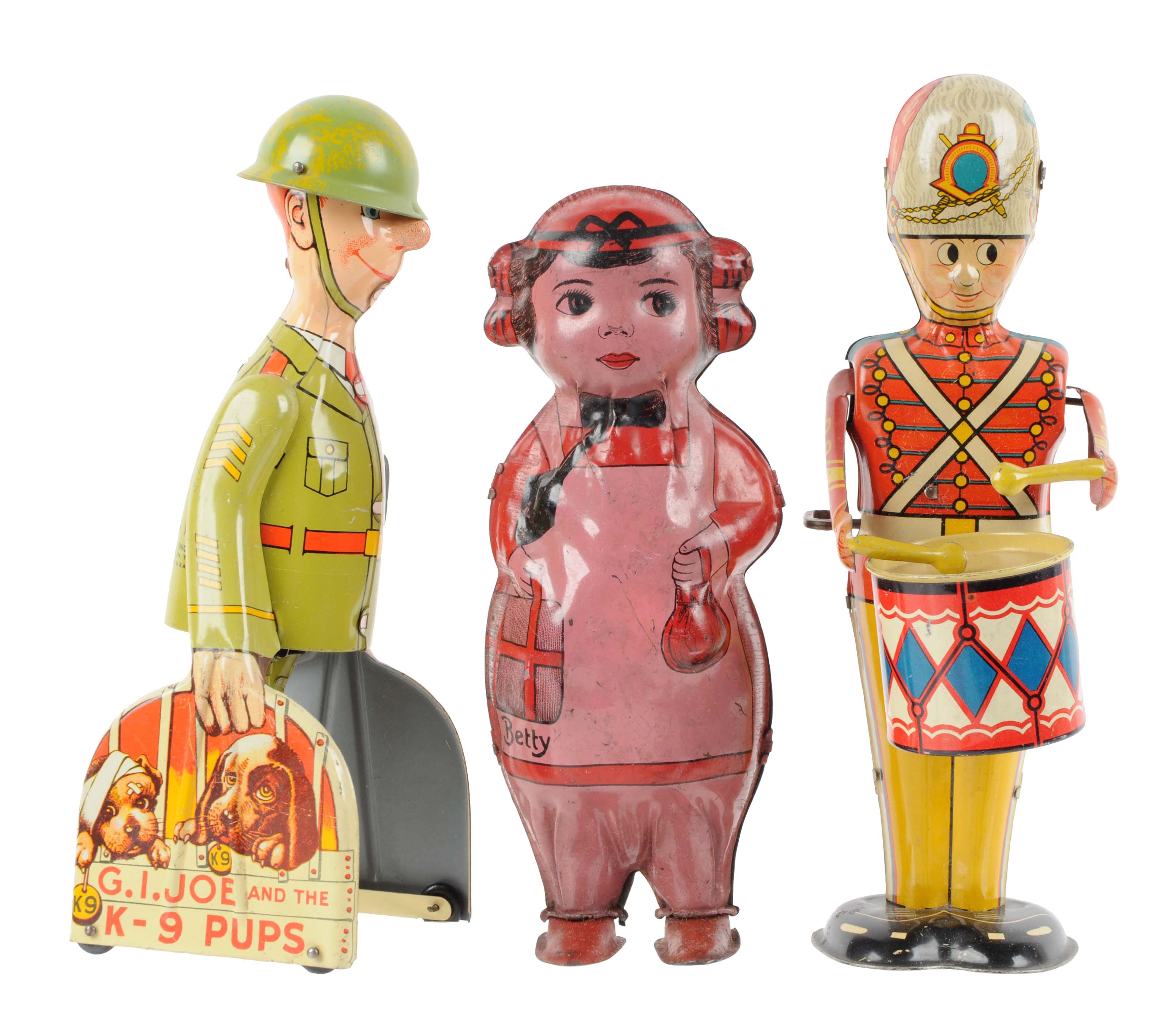 Lot Detail LOT OF 3 AMERICAN MADE TIN LITHO WINDUP TOYS.