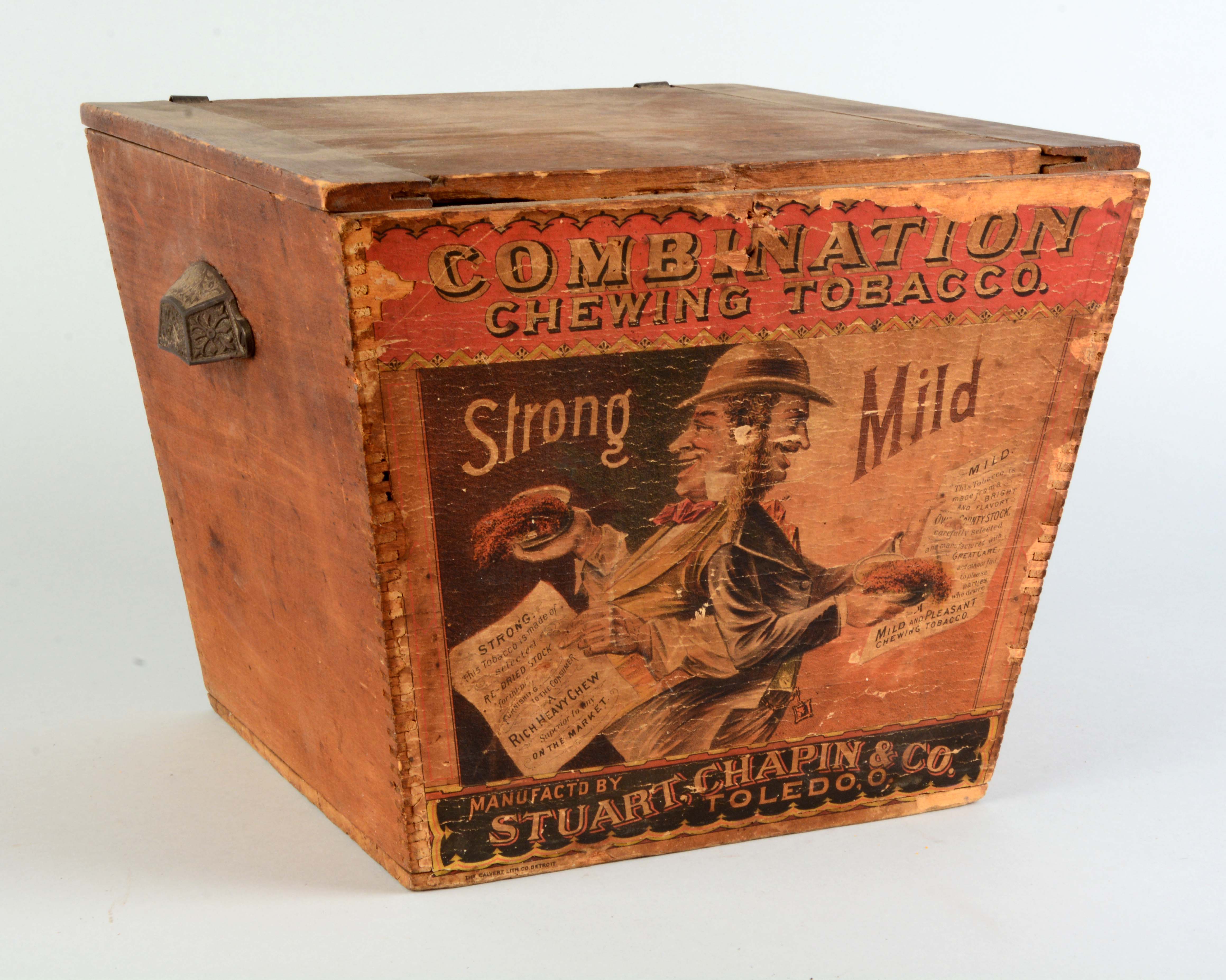 Lot Detail COMBINATION CHEWING TOBACCO WOODEN BOX.