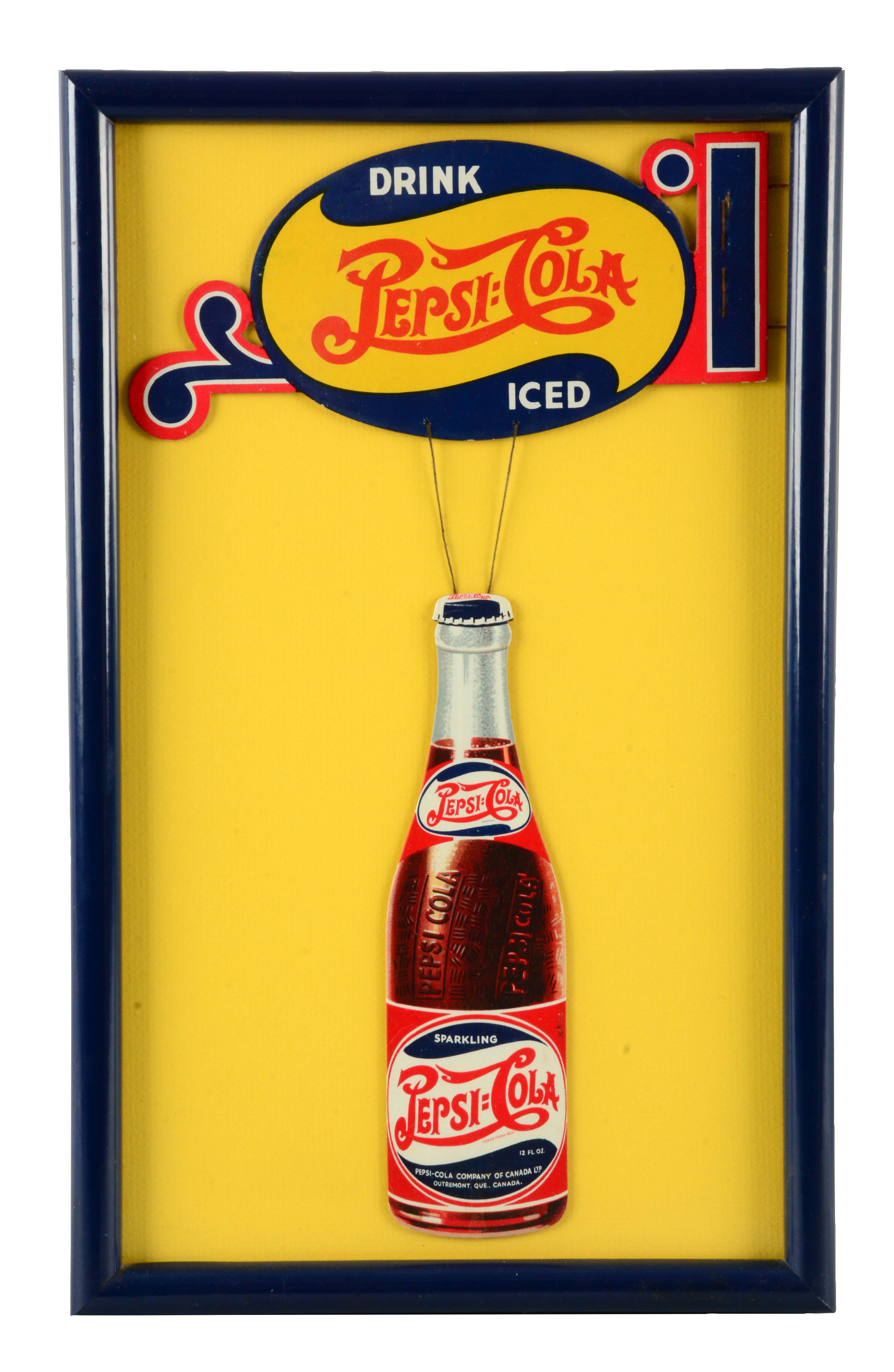 Lot Detail CARDBOARD PEPSI BOTTLE SIGN.