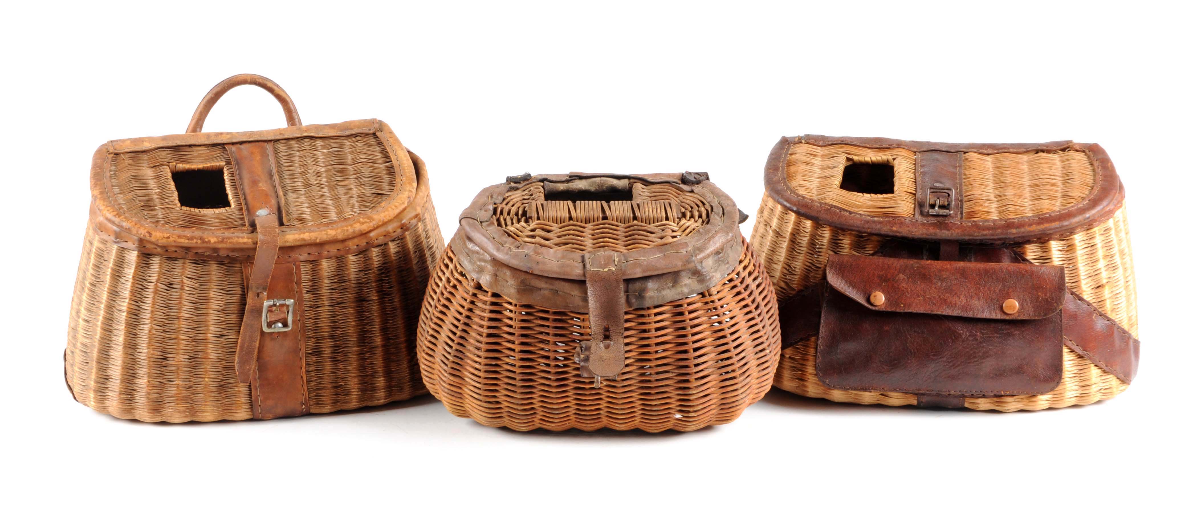 Lot Detail LOT OF 3 EARLY FISHING CREELS.