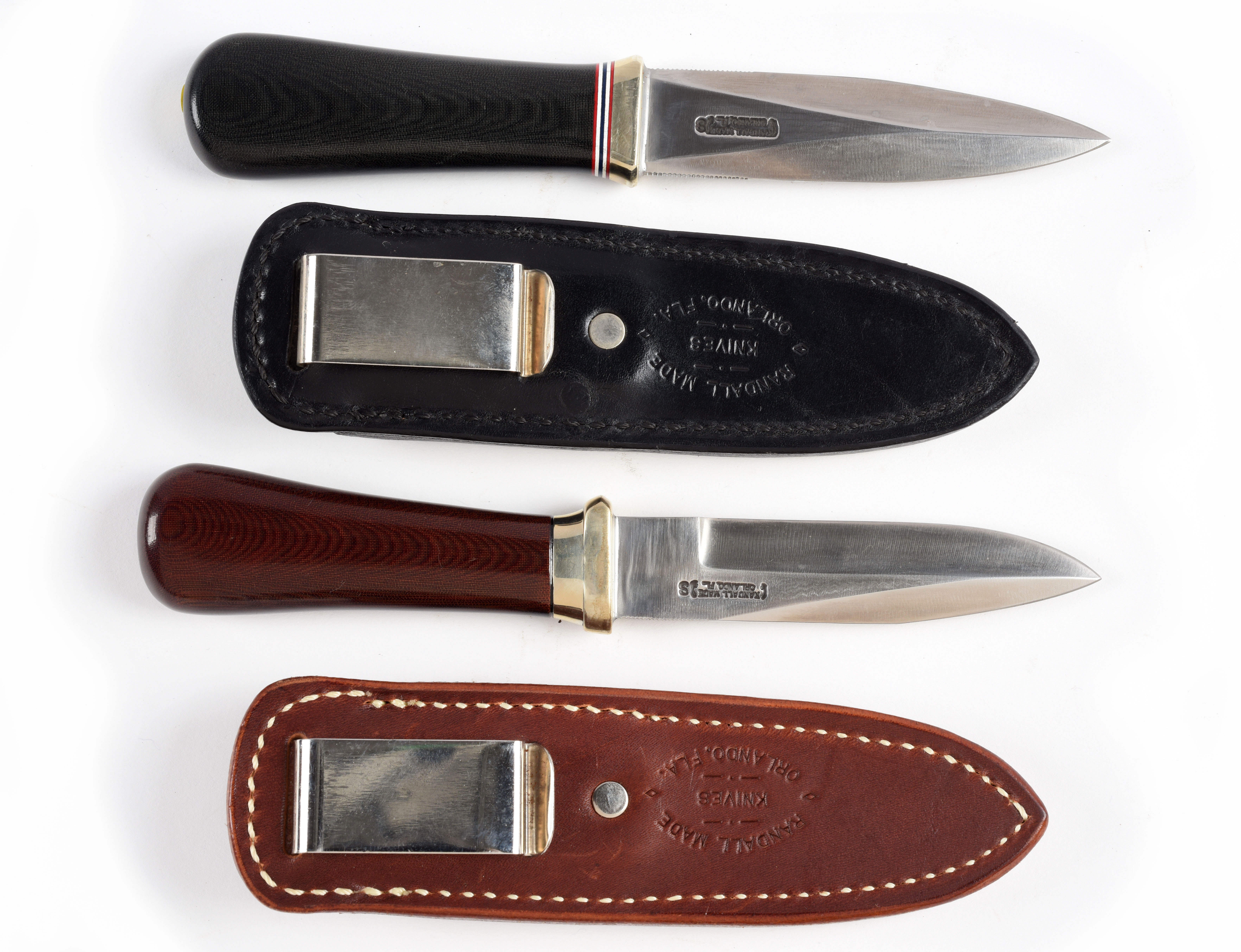 Lot Detail LOT OF 2 SMALL FIXED BLADE FIGHTING KNIVES.