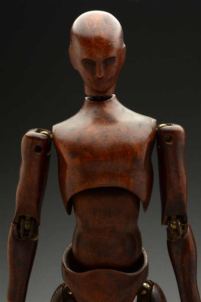 Lot Detail ANTIQUE WOODEN ARTIST'S MANNEQUIN & HORSE.