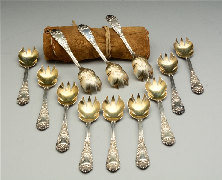 Lot Detail SET OF 12 STERLING GRAPEFRUIT SPOONS.