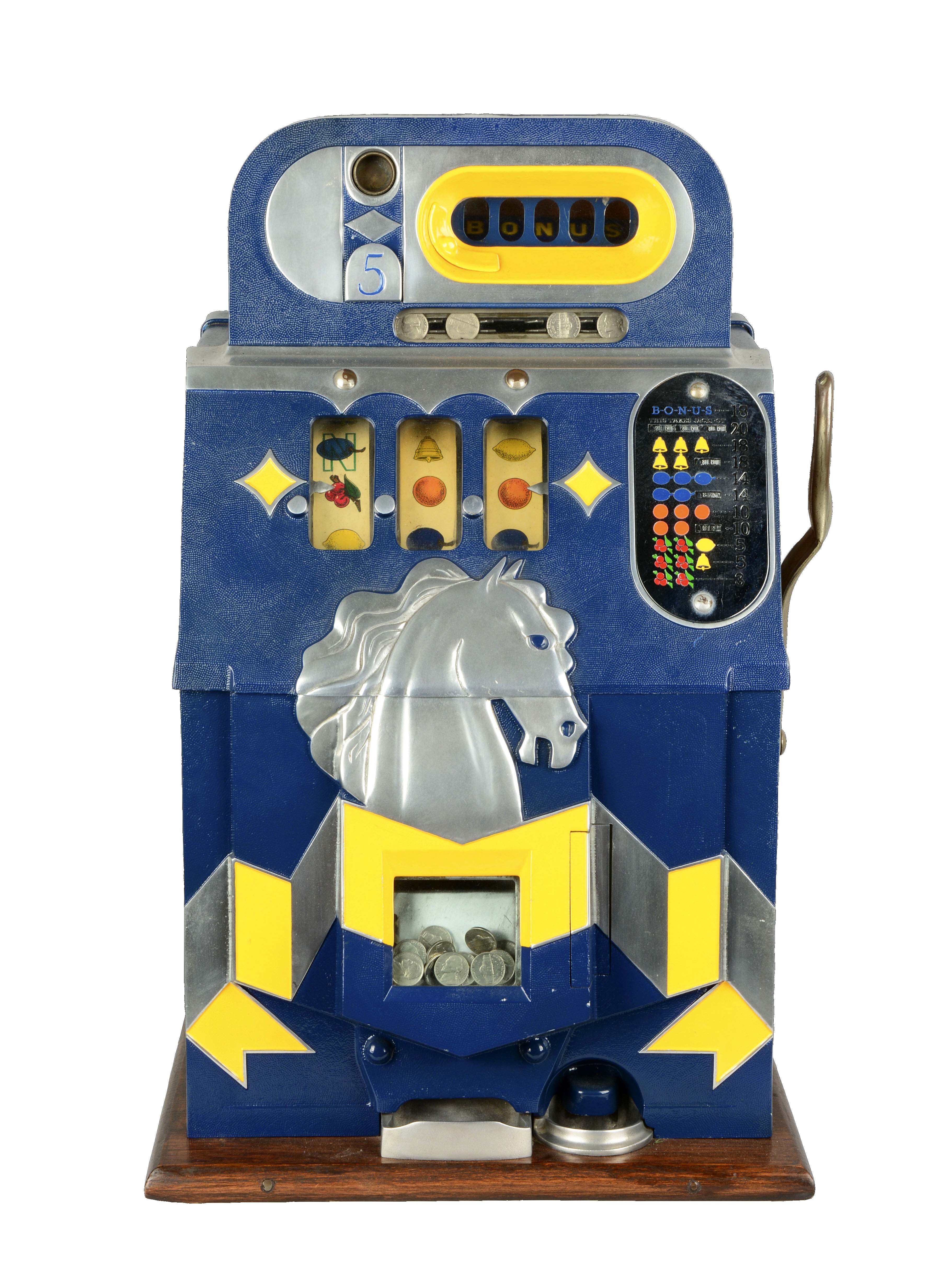 Lot Detail **5¢ MILLS HORSE HEAD BONUS SLOT MACHINE.